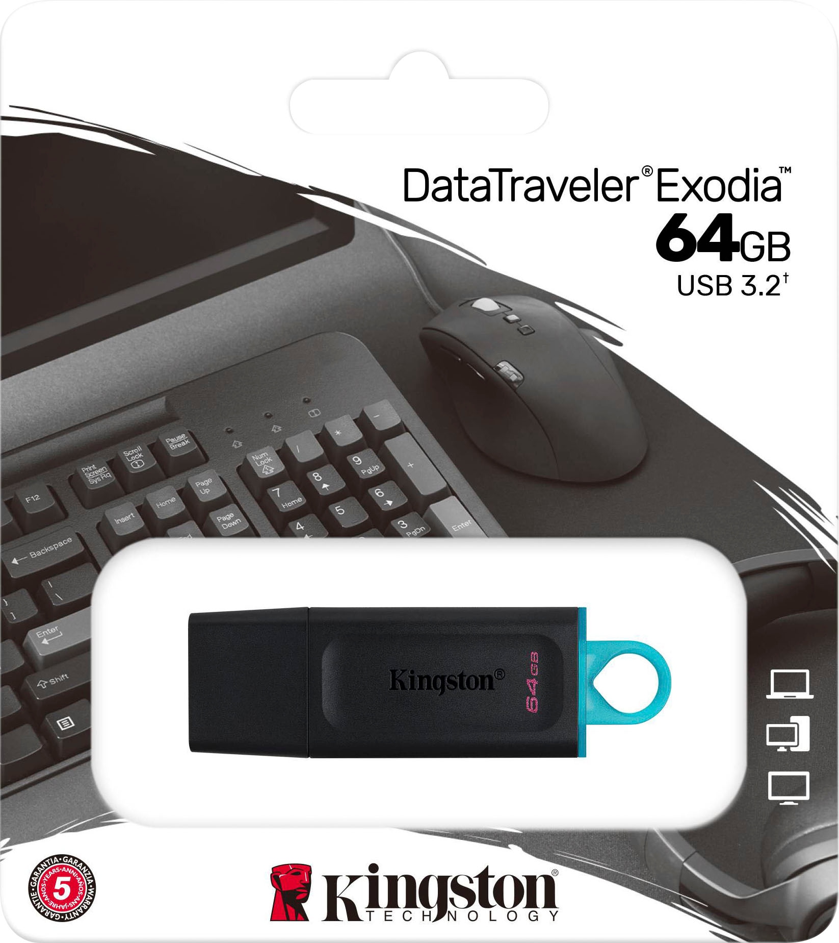 Kingston USB-Stick »DATATRAVELER EXODIA 64GB«, (USB 3.2)