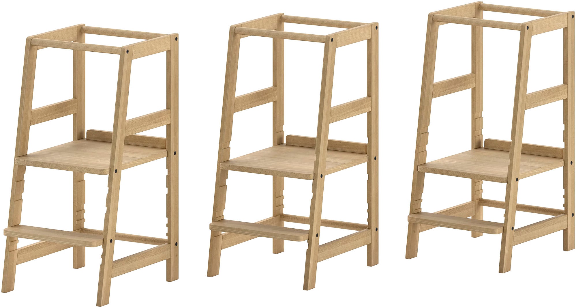 Vipack Kinderstuhl »Lernturm aus Massivholz, stabil und standfest gebaut« () Tritt und Stehfläche 3-fach verstellbar, 3 verschiedene Farben
