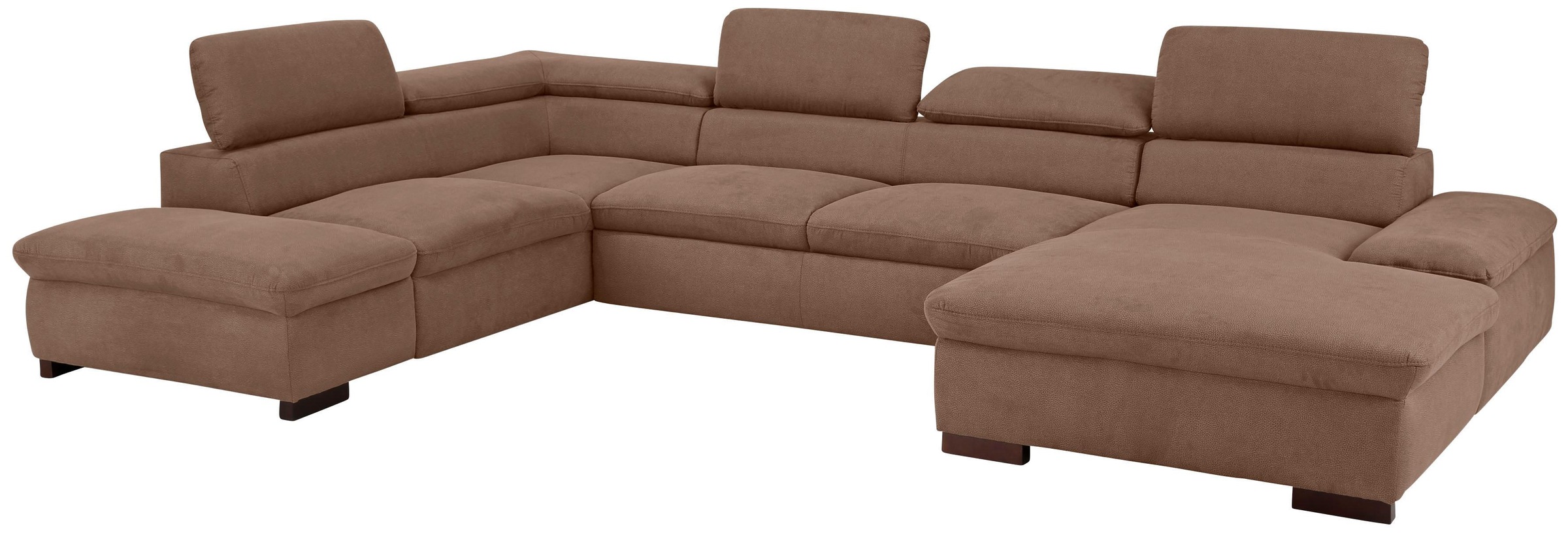 Home affaire Wohnlandschaft »Alberto U-Form« mit Kopfteilverstellung, wahlweise mit Bettfunktion