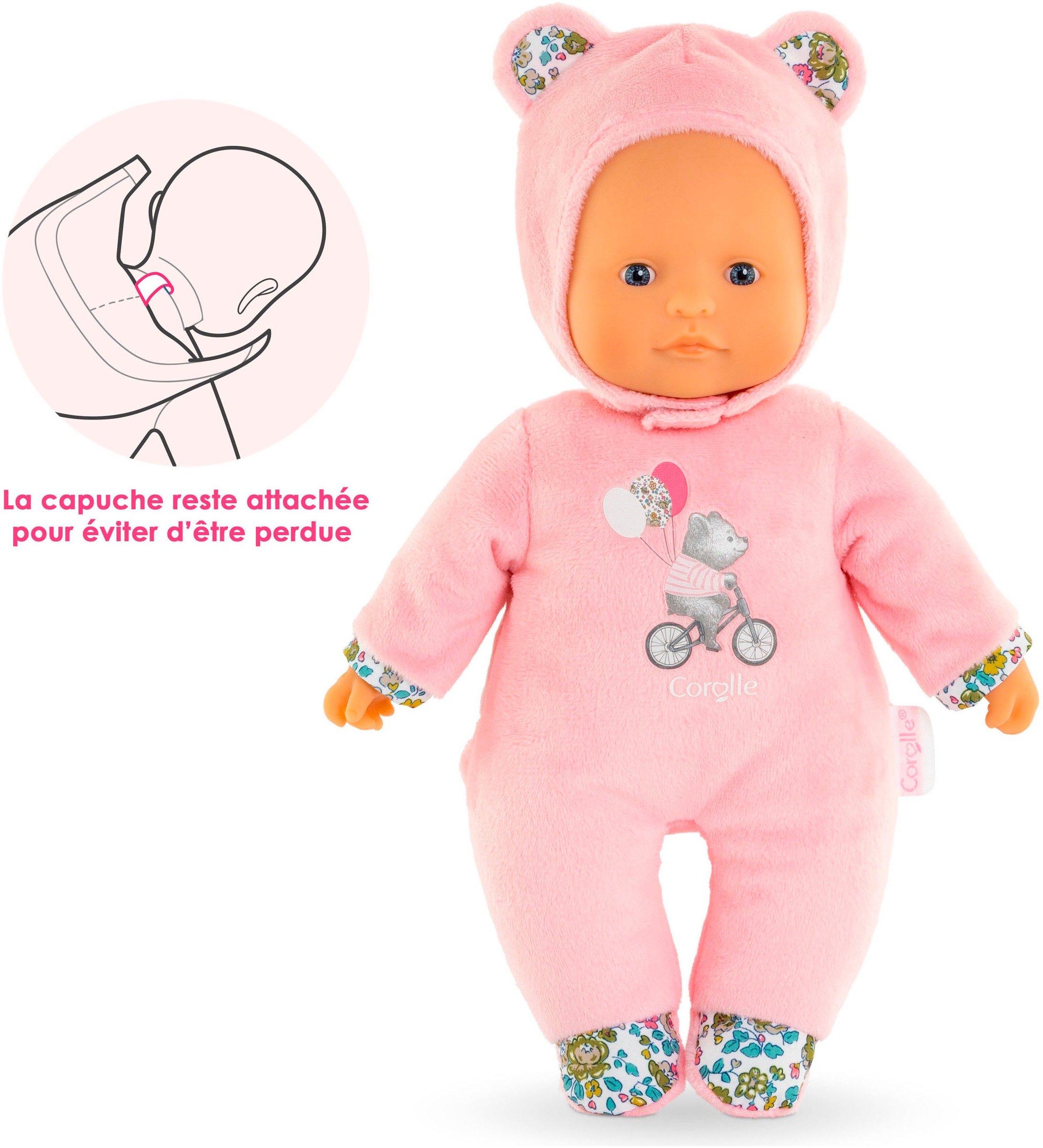 Corolle® Babypuppe »Mon Doudou, Sweetheart, rosa Bär«, mit Vanilleduft