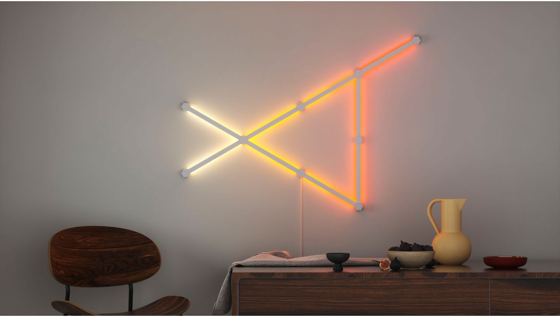 nanoleaf LED Lichtleiste »Lines«, Starter Kit - 9 PK, Modulares Stecksystem, Smarte Technologie