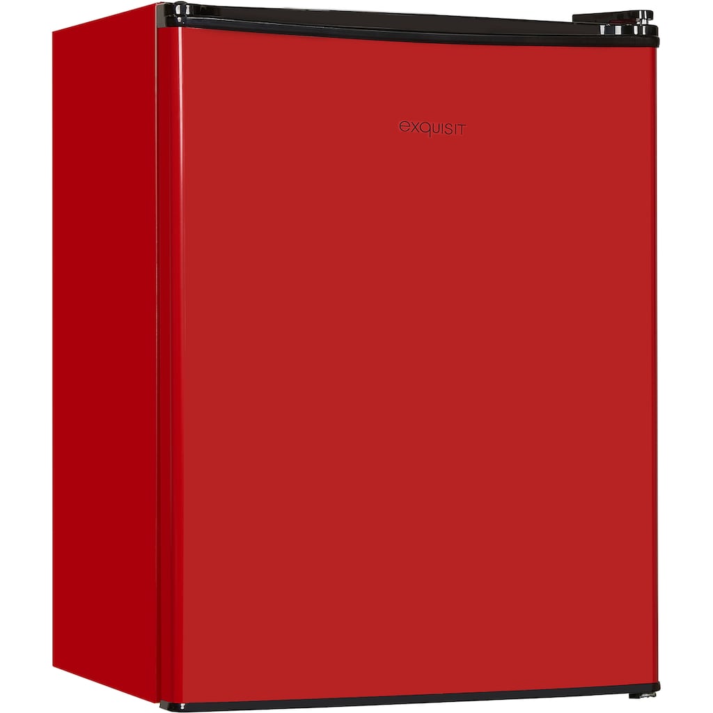 exquisit Kühlschrank »KB60-V-090E«, KB60-V-090E rot, 62 cm hoch, 45 cm breit, 52 L Volumen