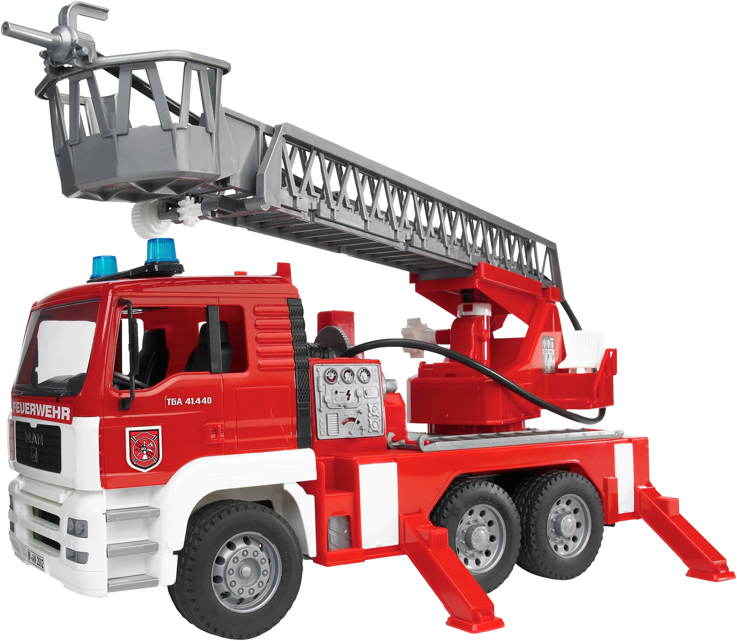 Bruder® Spielzeug-Feuerwehr »MAN Feuerwehr mit Drehleiter Licht&Sound 47 cm (02771)«