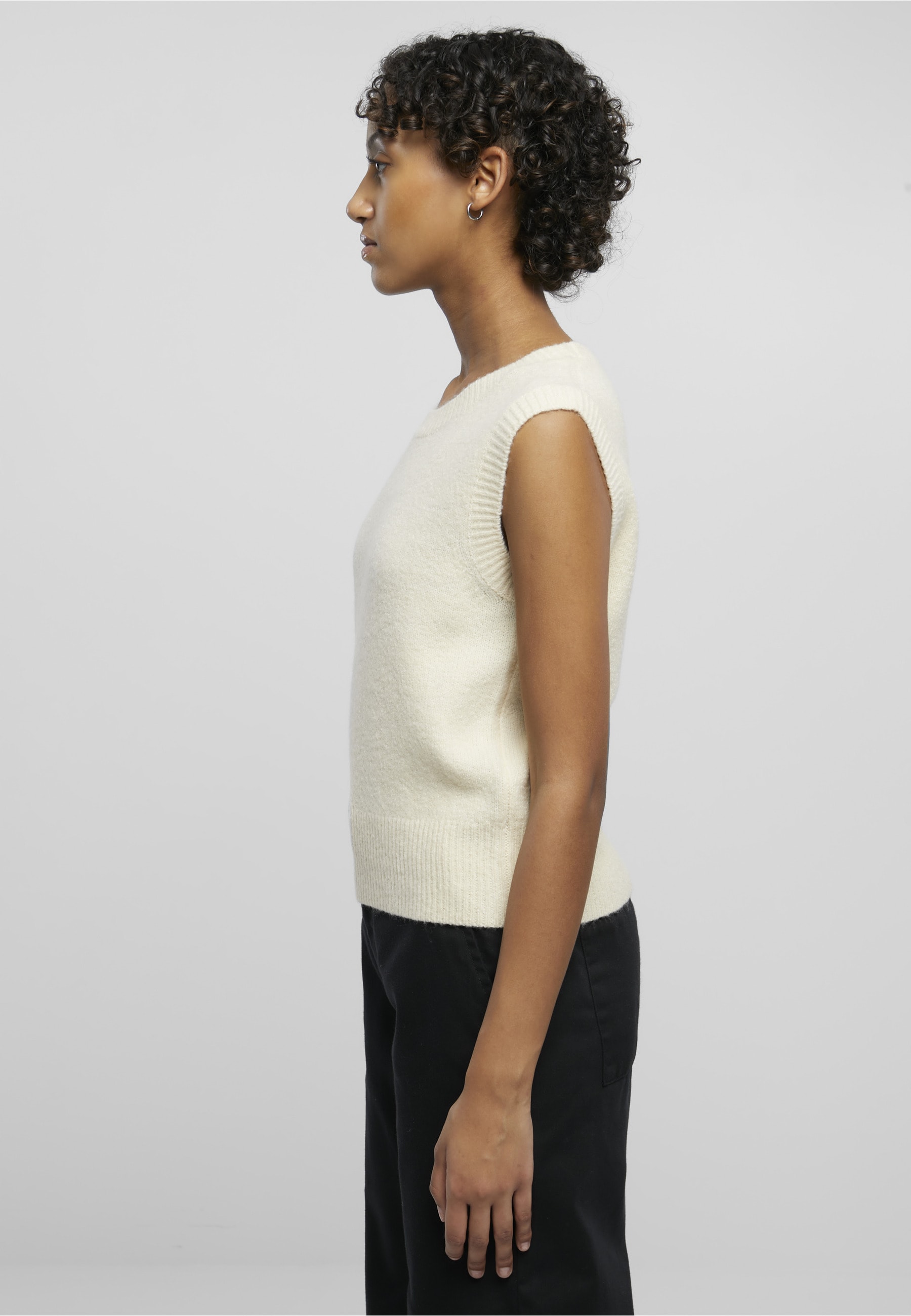 URBAN CLASSICS Fleecepullover »Urban Classics Damen Ladies Knit Slipover«, 1 Stk.

