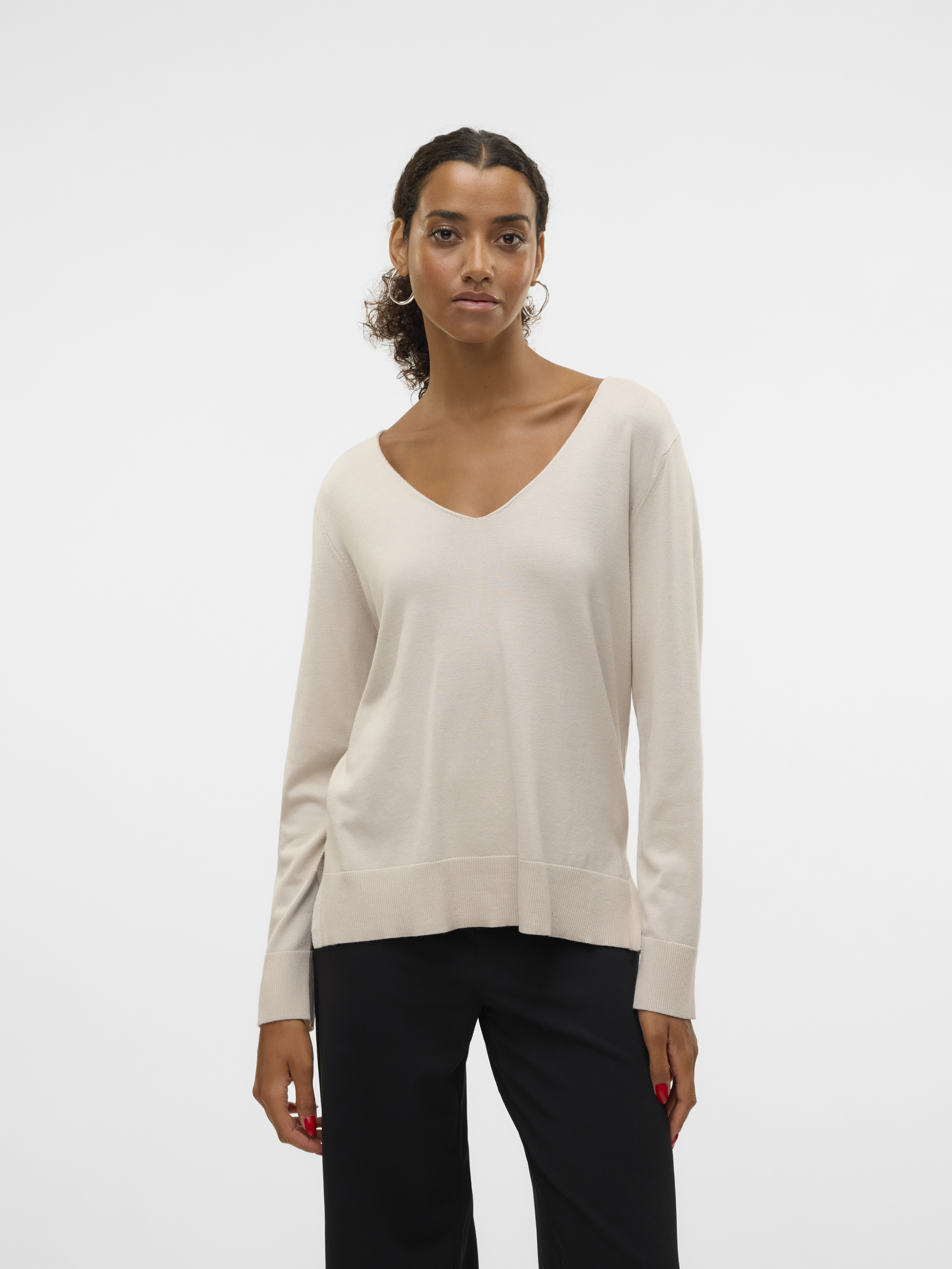 Pull Femme VERO MODA VMADA - Col Rond, Manches Longues, Coupe Classique - Sweater Basique Et Confortable