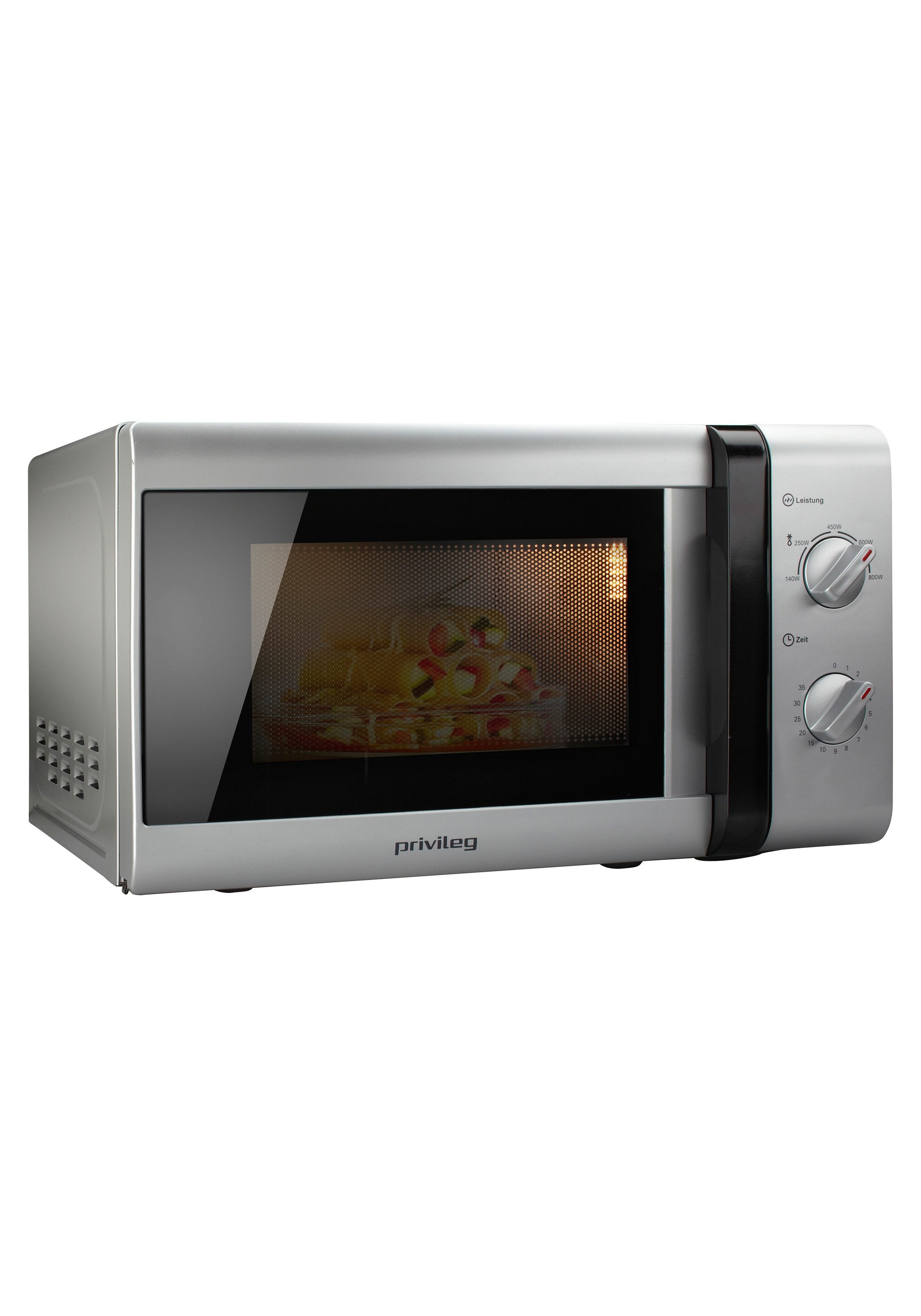 Privileg Mikrowelle "148438" Mikrowelle 800 W mit 5 Leistungsstufen, silber günstig online kaufen