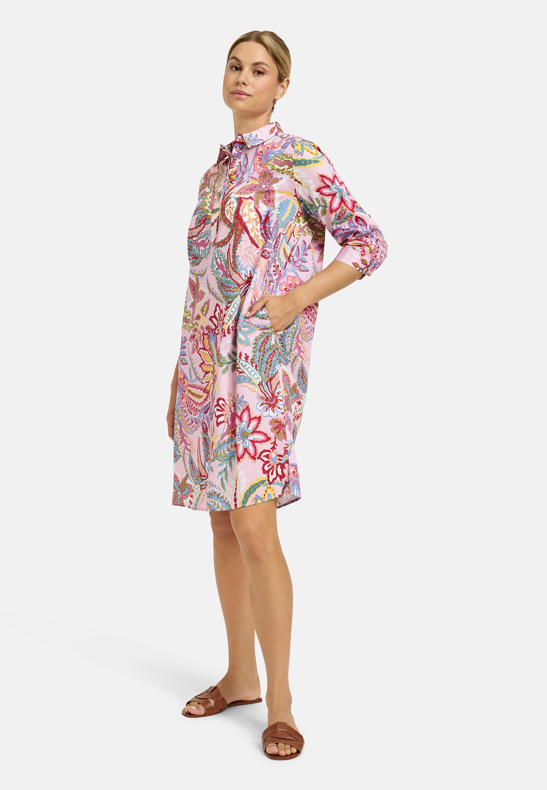 Milano Italy Sommerkleid Eingrifftaschen mit Taschen