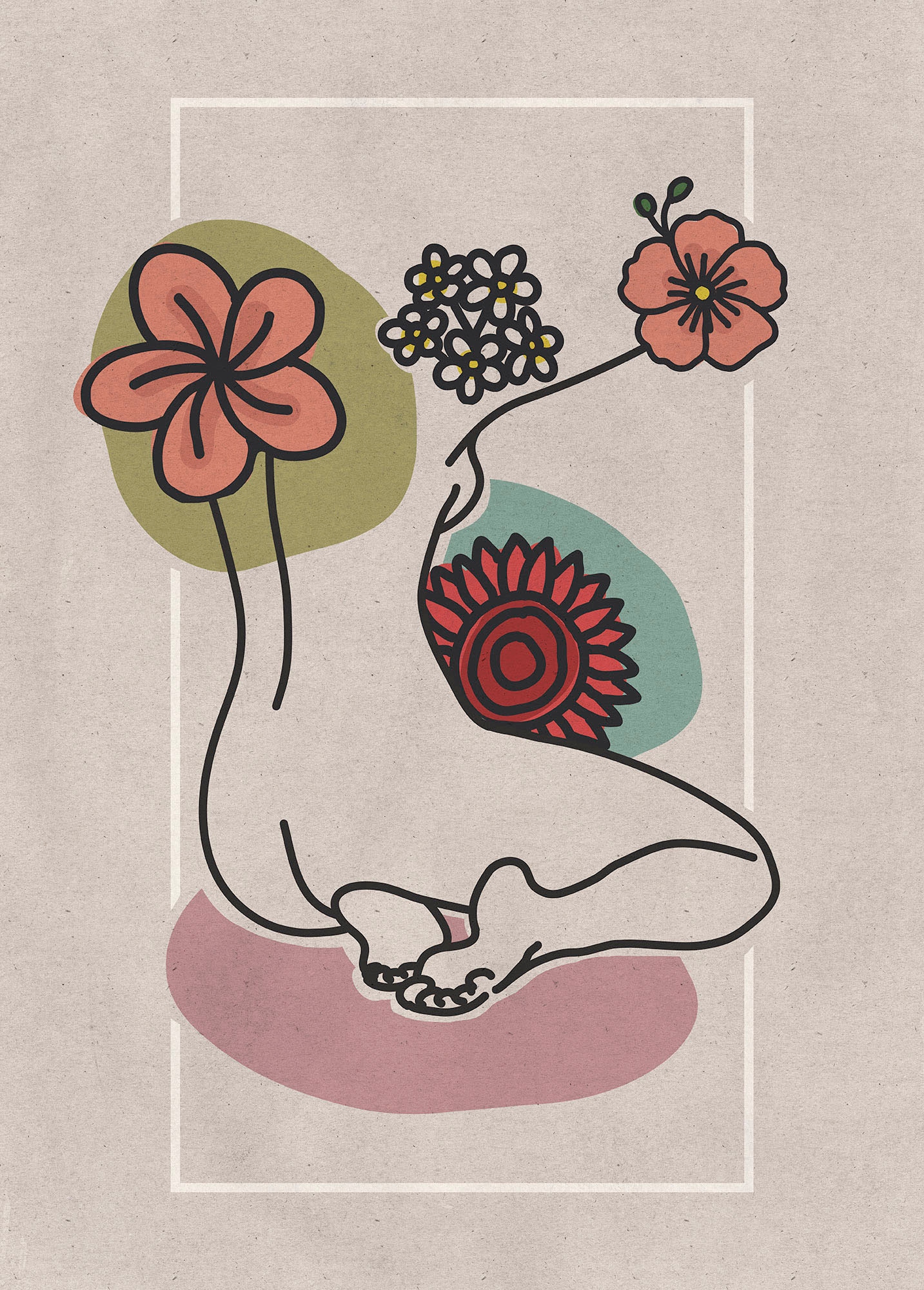 Komar Bild "Rosalie" Natur 1 Stk. tlg. Wandbild zur Dekoration - ohne Rahme günstig online kaufen