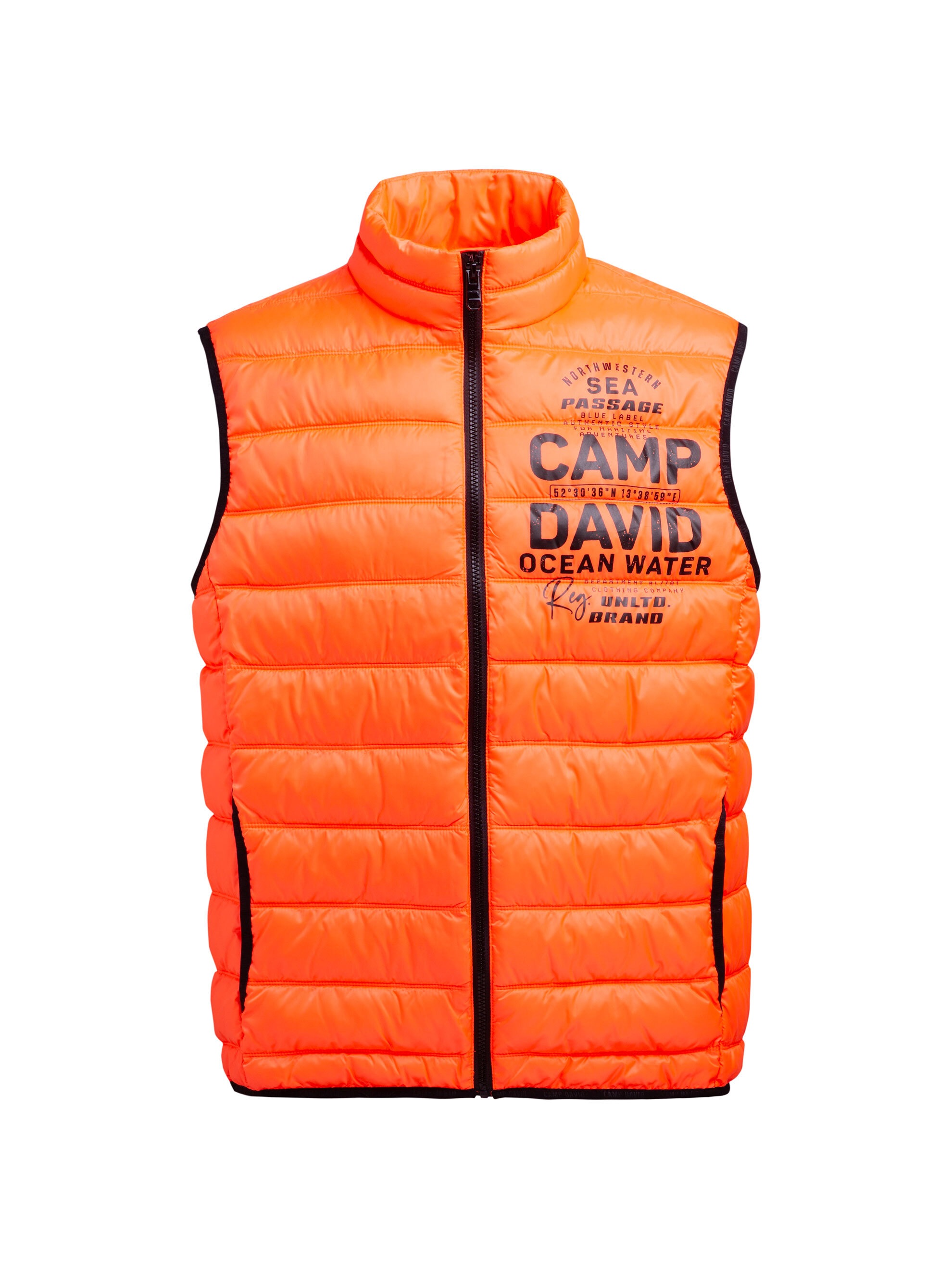 CAMP DAVID Steppweste mit Logoprint
