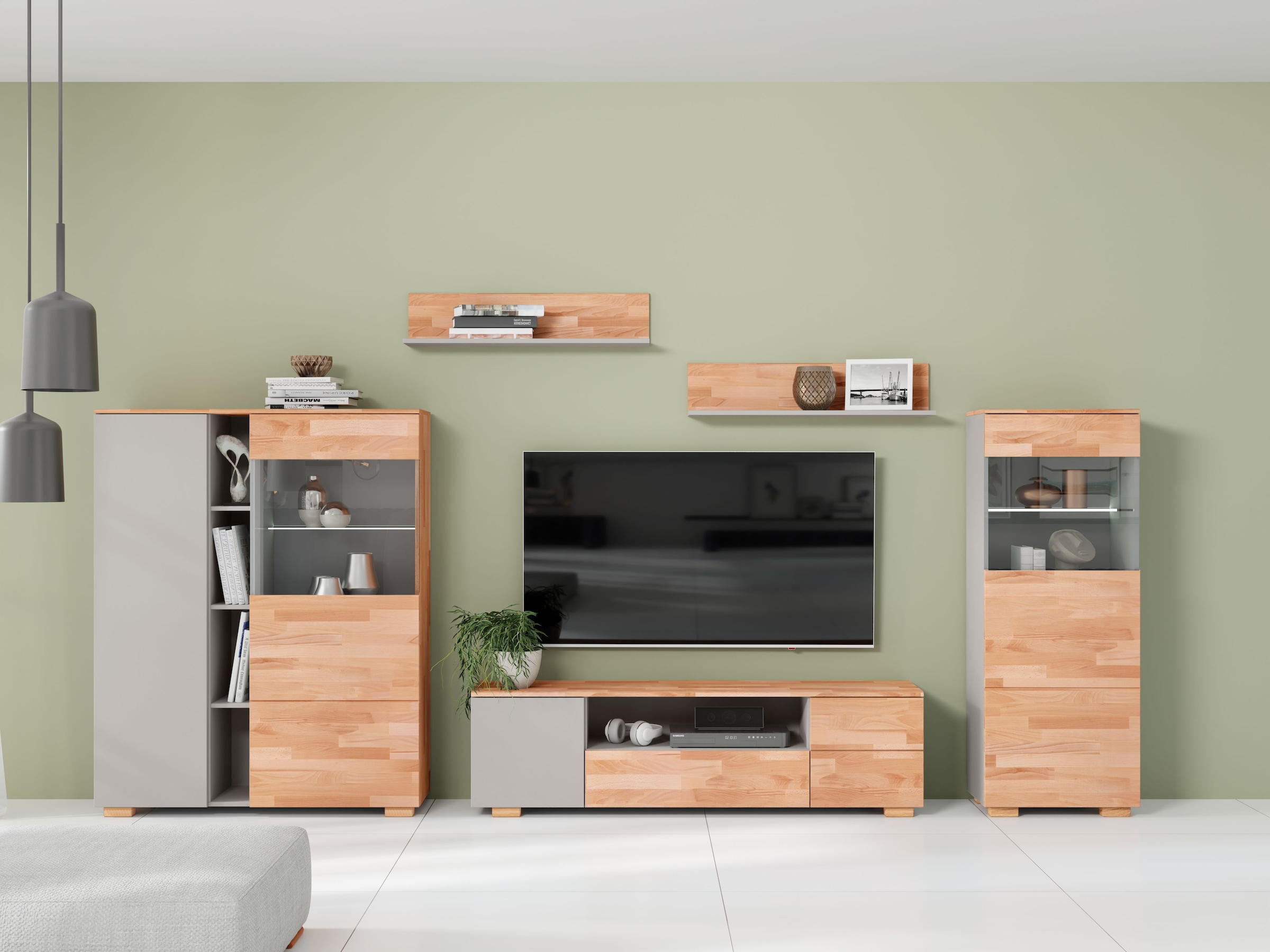 Home affaire Wohnwand, (5 St.), schöne moderne Optik