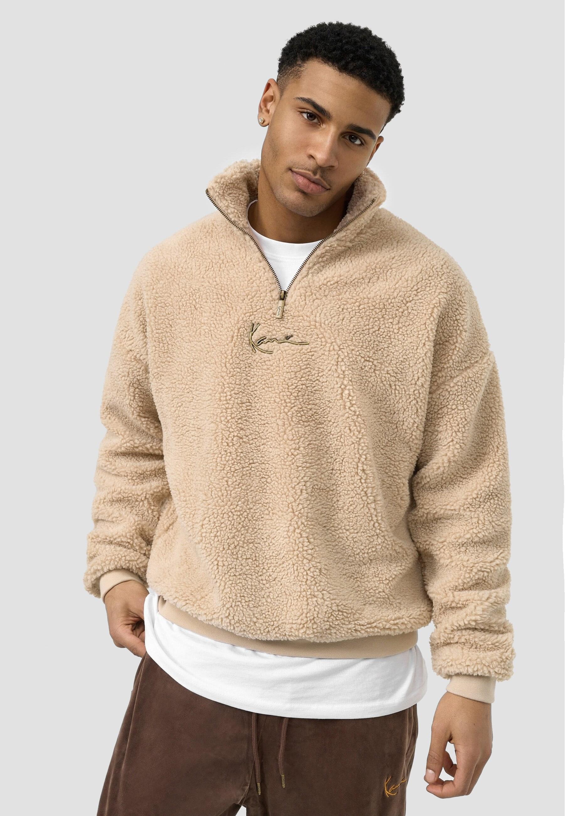 Karl Kani Rundhalspullover »Karl Kani Herren KM213-063-1 Small Signature Teddy Troyer«, (1 tlg.)