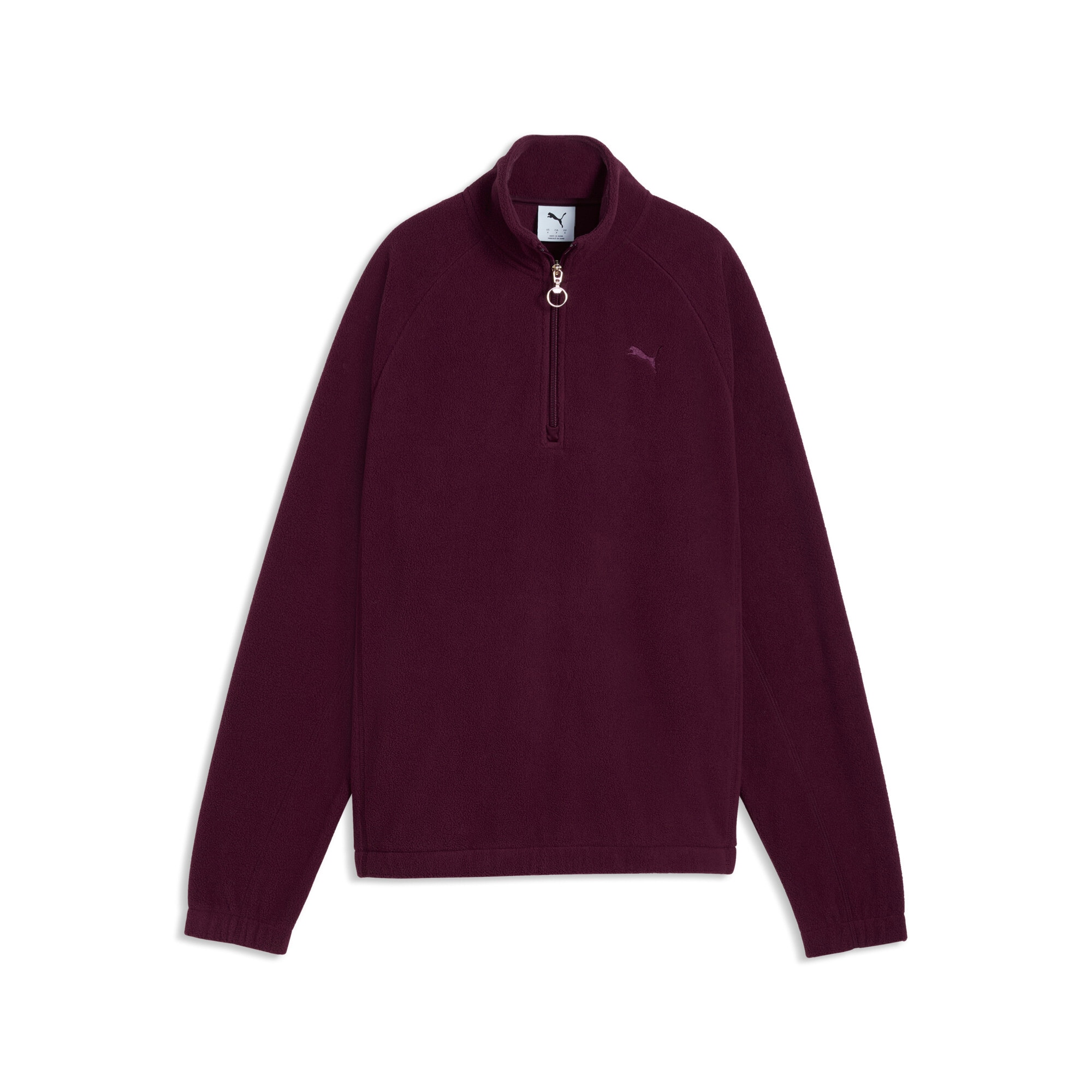 PUMA Langarmshirt "HER STANDARD WINTERIZED HALF-ZIP" mit Reißverschluss, unifarbene Optik, ohne Kapuze, aus Polyester