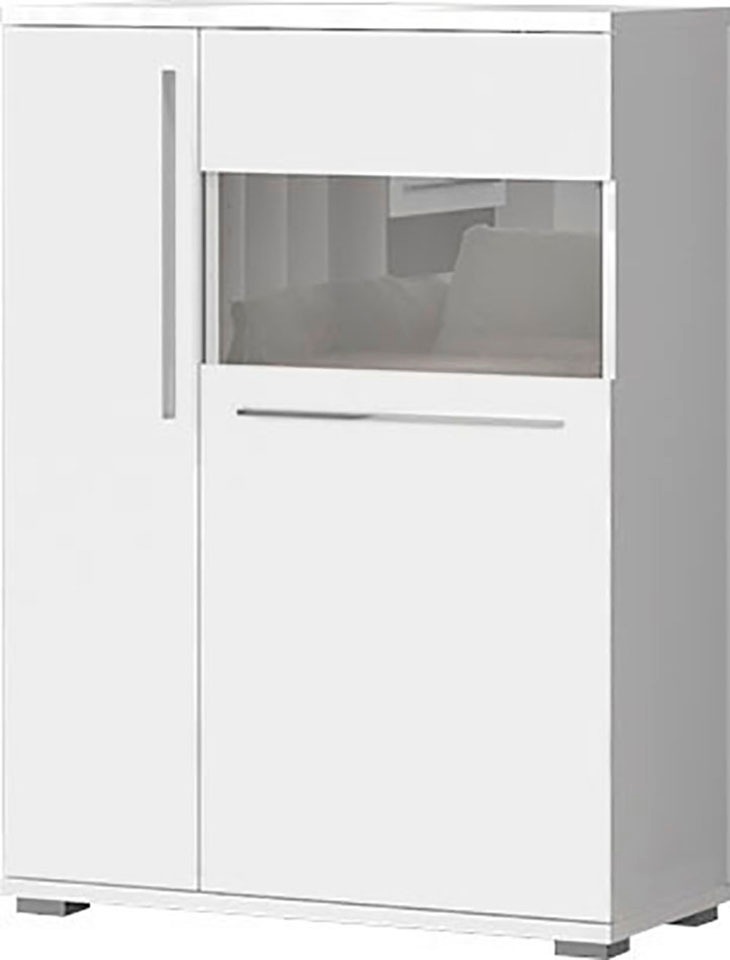 Places of Style Highboard "Piano Vitrine", UV lackiert, Soft-Close Funktion günstig online kaufen