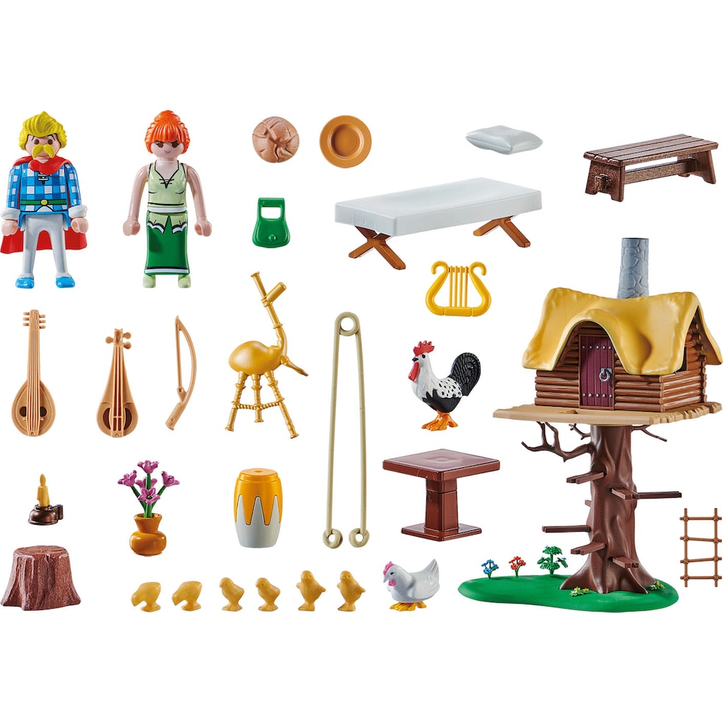 Playmobil® Konstruktions-Spielset »Troubadix mit Baumhaus (71016), Asterix«, (96 St.), Made in Germany