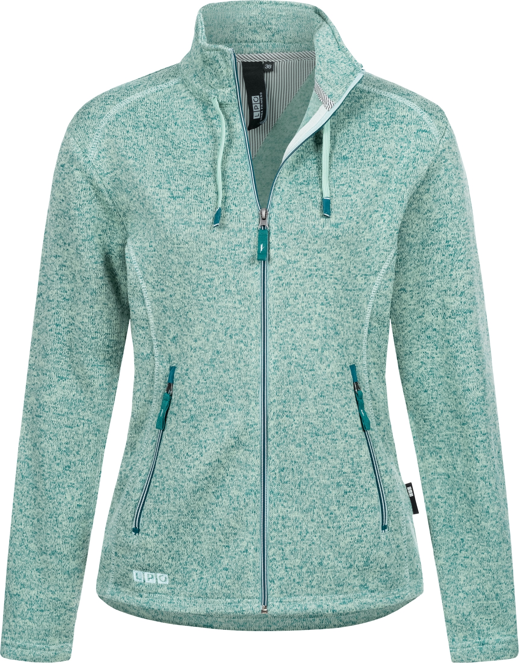 DEPROC Active Strickfleecejacke "LUVERNE WOMEN", Kontrastreissverschluss günstig online kaufen