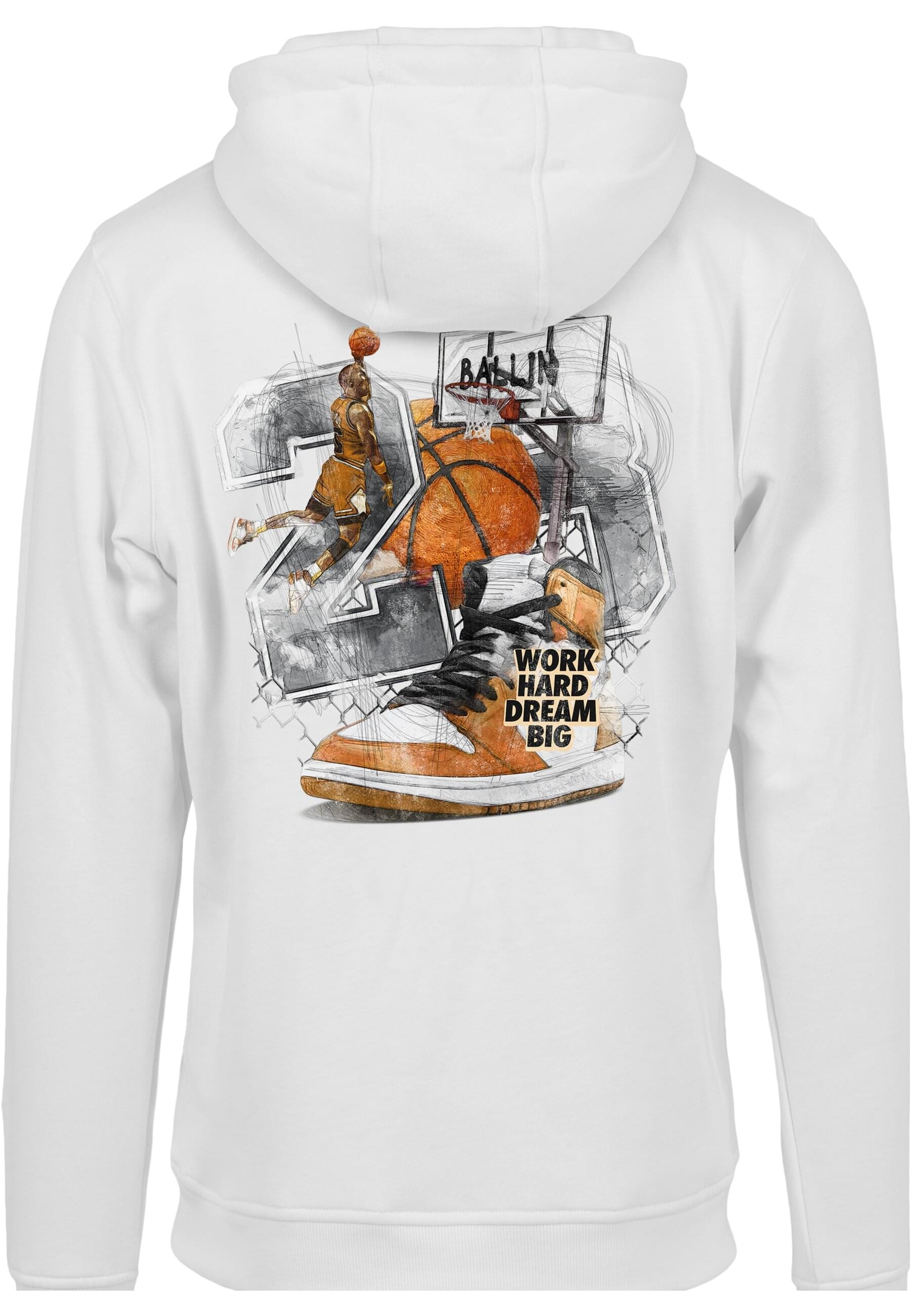 MisterTee T-Shirt »MisterTee Herren Vintage Ballin Hoodie«, (1 tlg.)