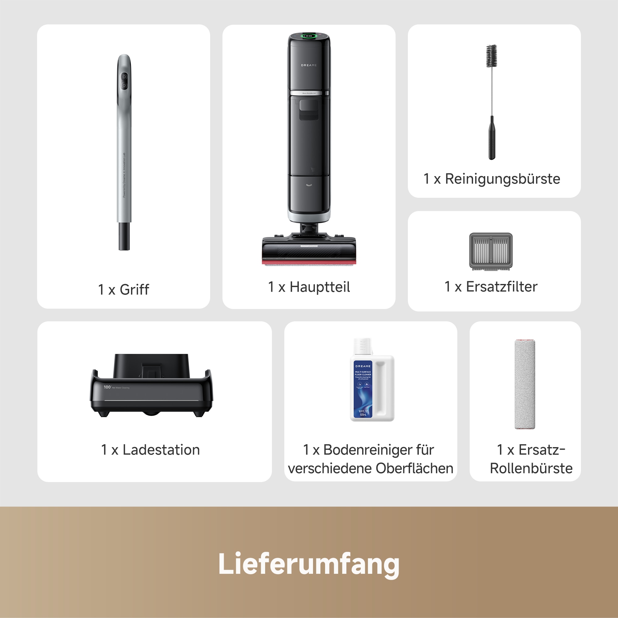 Dreame Nass-Trocken-Sauger »H15 Pro Heat«, 22.000Pa Saugkraft, KI-gesteuerter Hebearm, selbstreinigende Bürste