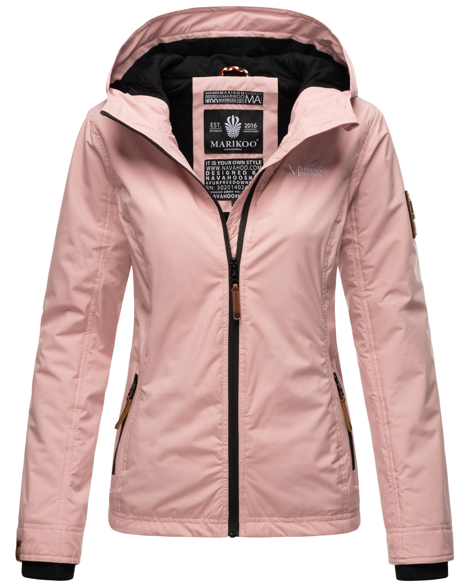 Marikoo Outdoorjacke "Brombeere", sportliche Übergangsjacke mit Kapuze