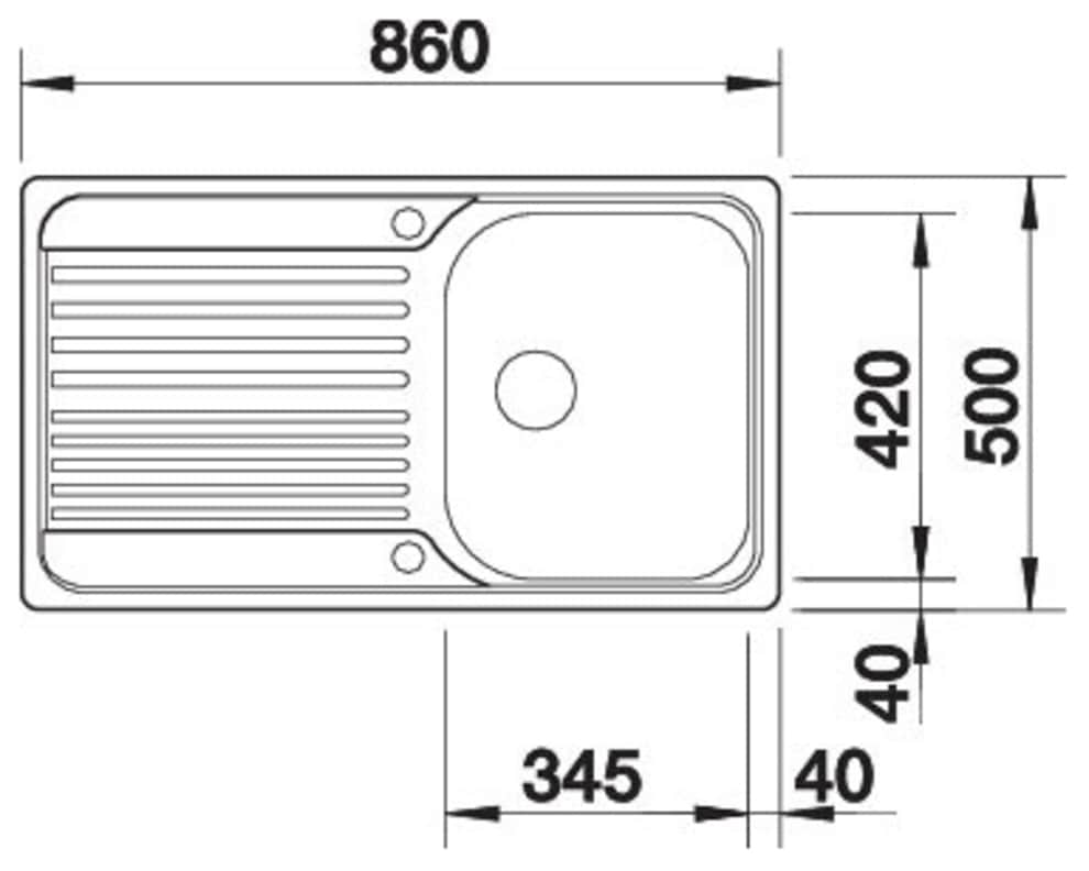 Blanco Edelstahlspüle »TIPO 45 S« 1 Stk. tlg. zum wechselseitigen Einbau geeignet