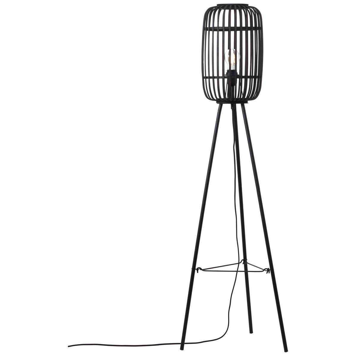 Brilliant Stehlampe »Woodrow«, 1 flammig, Leuchtmittel E27 | ohne Leuchtmittel, dreibeinige Bambus Lampe, 130 x 45 cm, E27, Boho-Stil