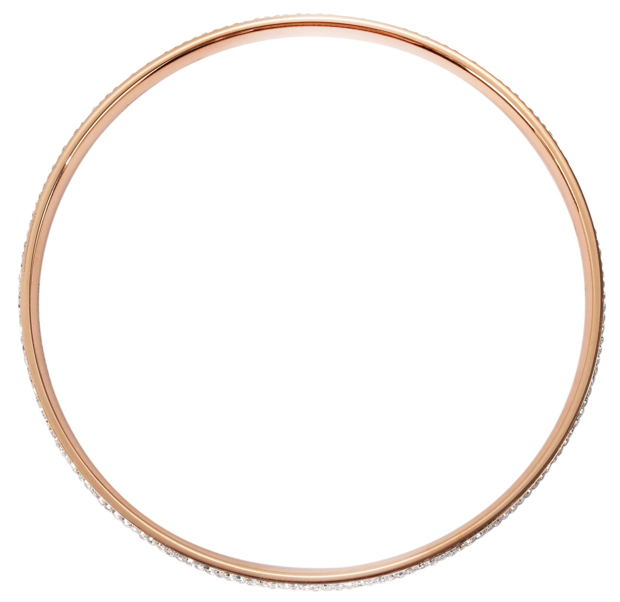 ADELIA ́S Damen Armreif "Armband – Armreif aus Edelstahl mit Strass Steinchen Ø 5,5 cm cm", 5,5cm, Edelstahlweiß, Edelstahl, Armbänder, Zum