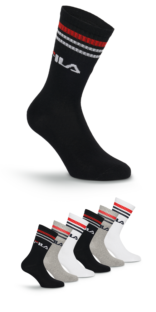 Fila Socken "UNISEX LIFESTYLE PLAIN SOCKS" 6 Paar tlg. mit Logo-Schriftzug günstig online kaufen