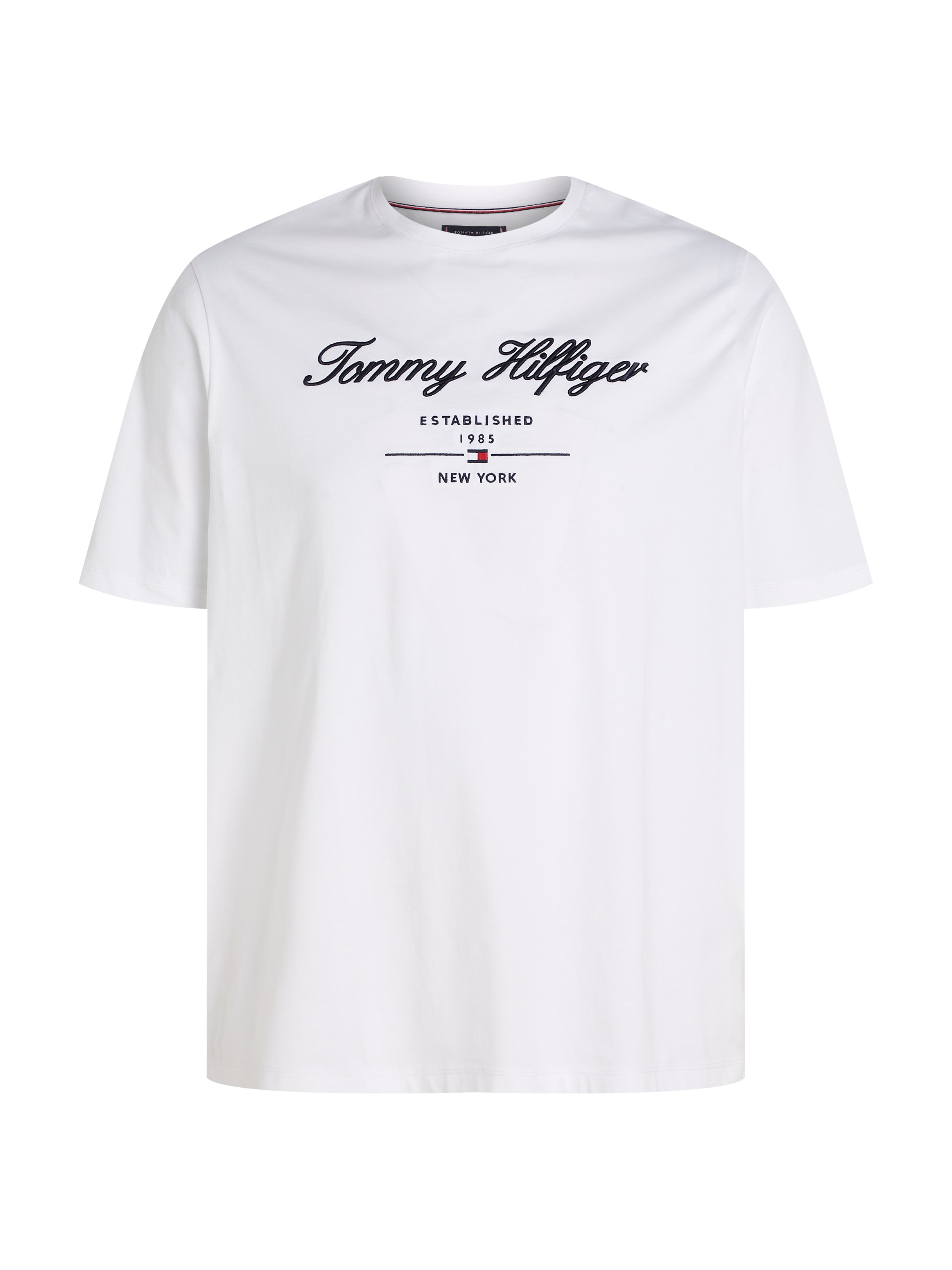 Tommy Hilfiger Big & Tall Rundhalsshirt »BT-SCRIPT LOGO TEE-B«, in Großen Größen, Logostickerei