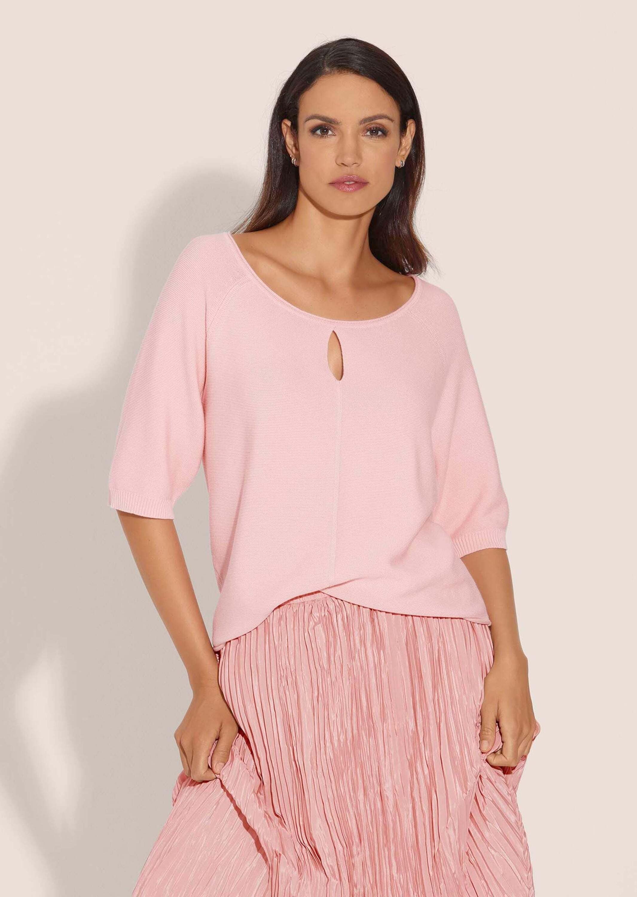 MADELEINE Longpullover »Pullover Halbarm-Pullover in kastiger Form«