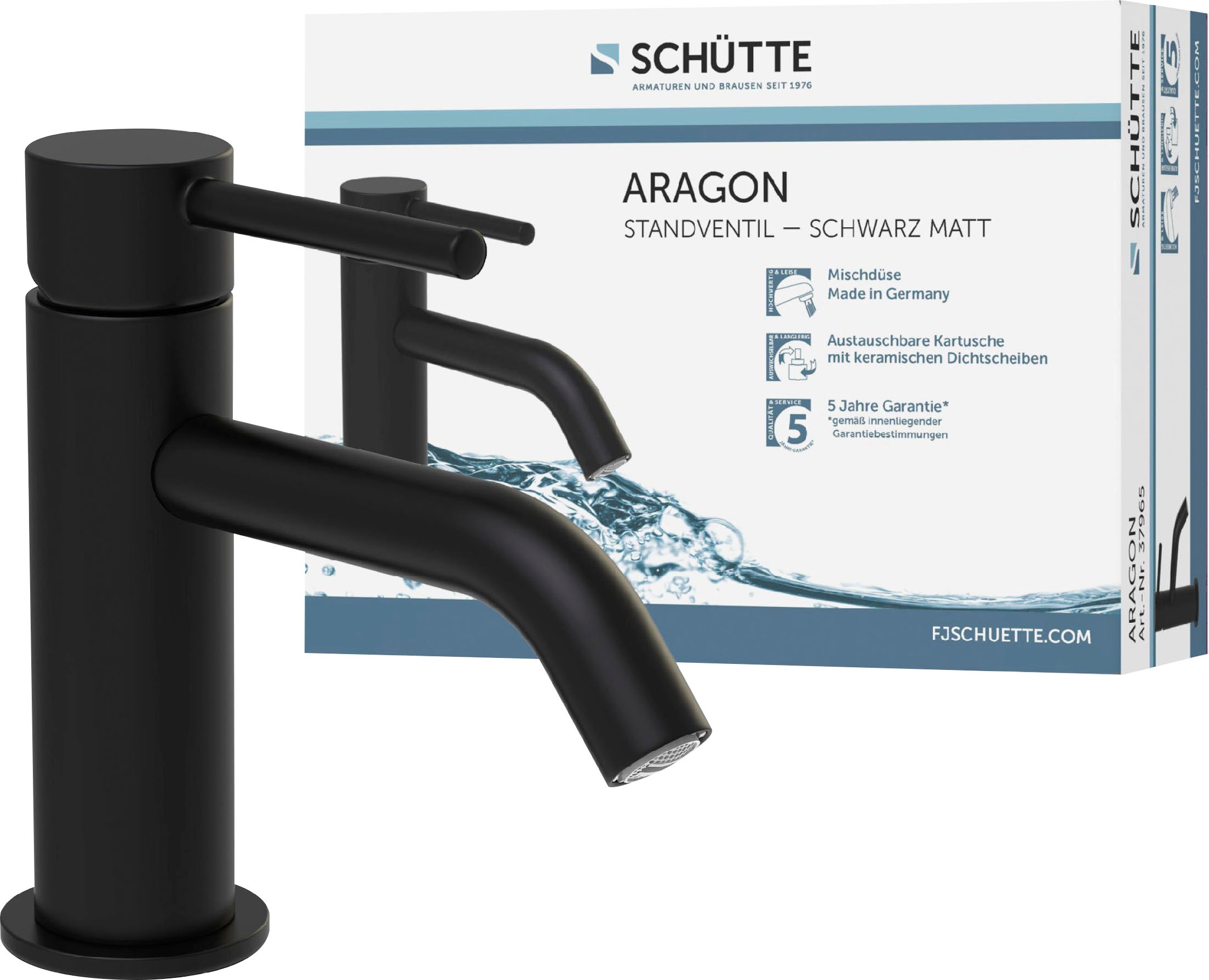 Schütte Standventil "ARAGON", Wasserhahn Bad, energiesparend, Kaltwasseranschluss