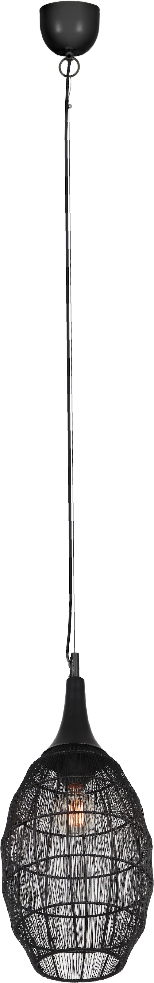 TRIO Leuchten Pendelleuchte »SORAYA, 1-flammige Hängelampe mit Drahtgeflecht Lampenschirm« E27 1 Stk. warmweiß - kaltweiß exkl 1xE27 max 10W Höhe bis 150 cm einstellbar Hängeleuchte Wohnzimmer