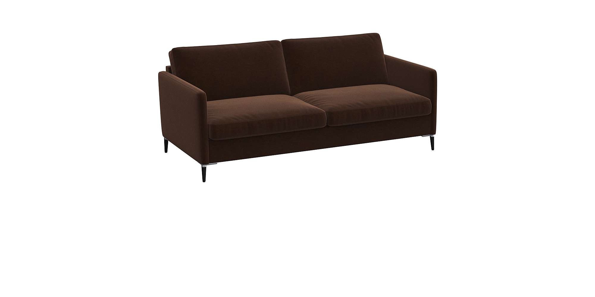 FLEXLUX 2,5-Sitzer »Fiore, super bequem durch hochwertigen Sitzaufbau mit Kaltschaum«, schmale Armlehnen, Füße Alu+schwarz