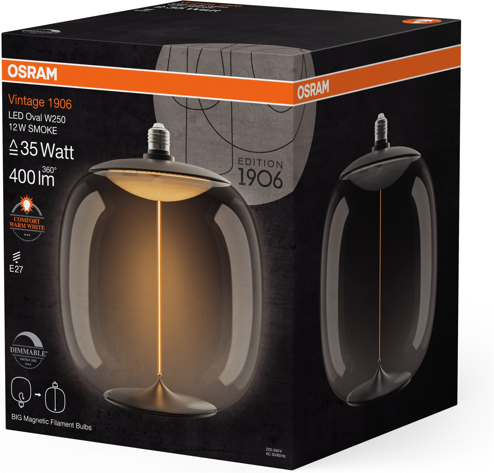 Osram LED-Filament »Vintage 1906 Big Oval« E27 1 Stk. Warmweiß