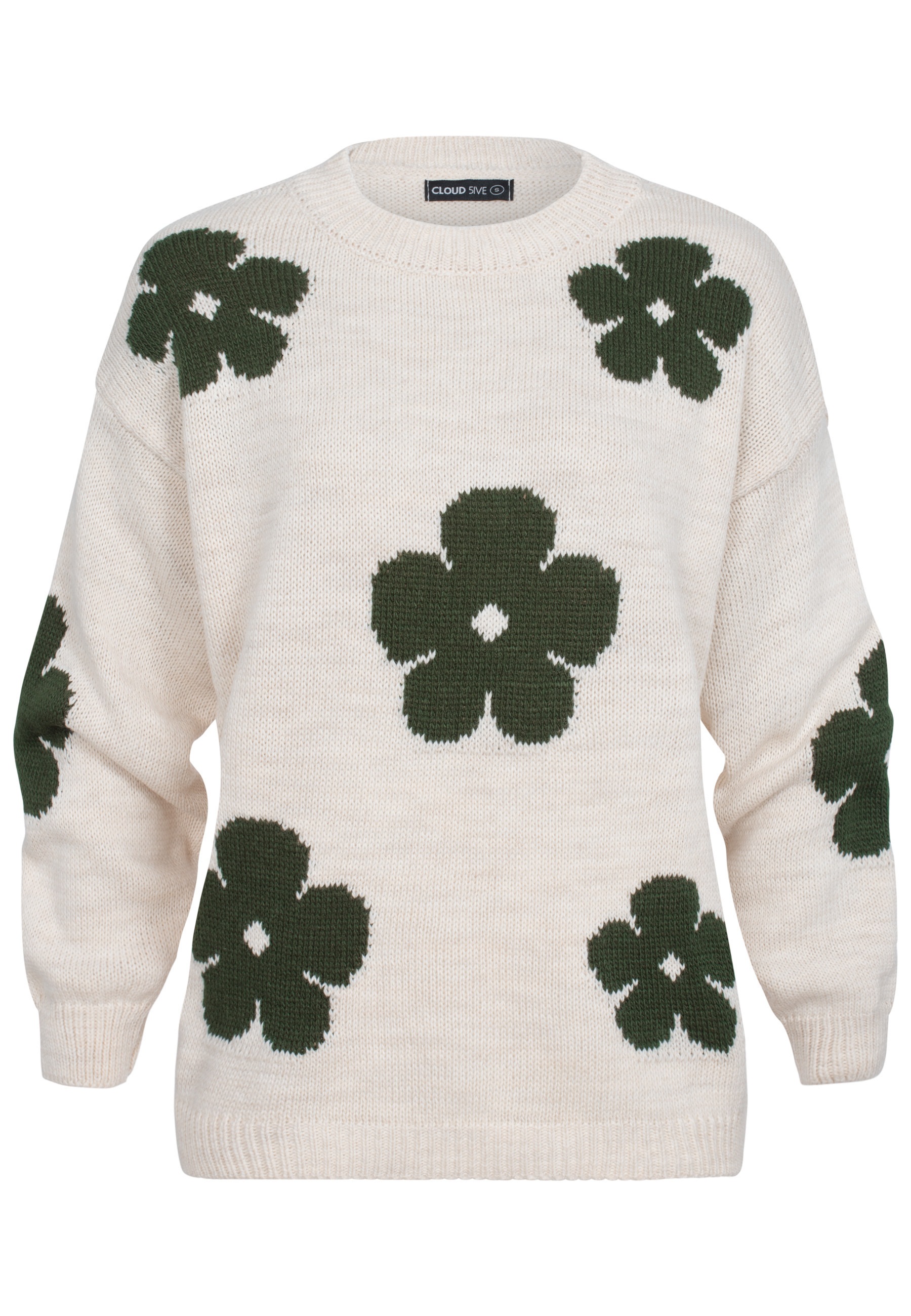 CLOUD 5IVE Rundhalspullover "CLOUD 5IVE Cloud 5ive Crewneck Knit Sweater with Flowers" 1