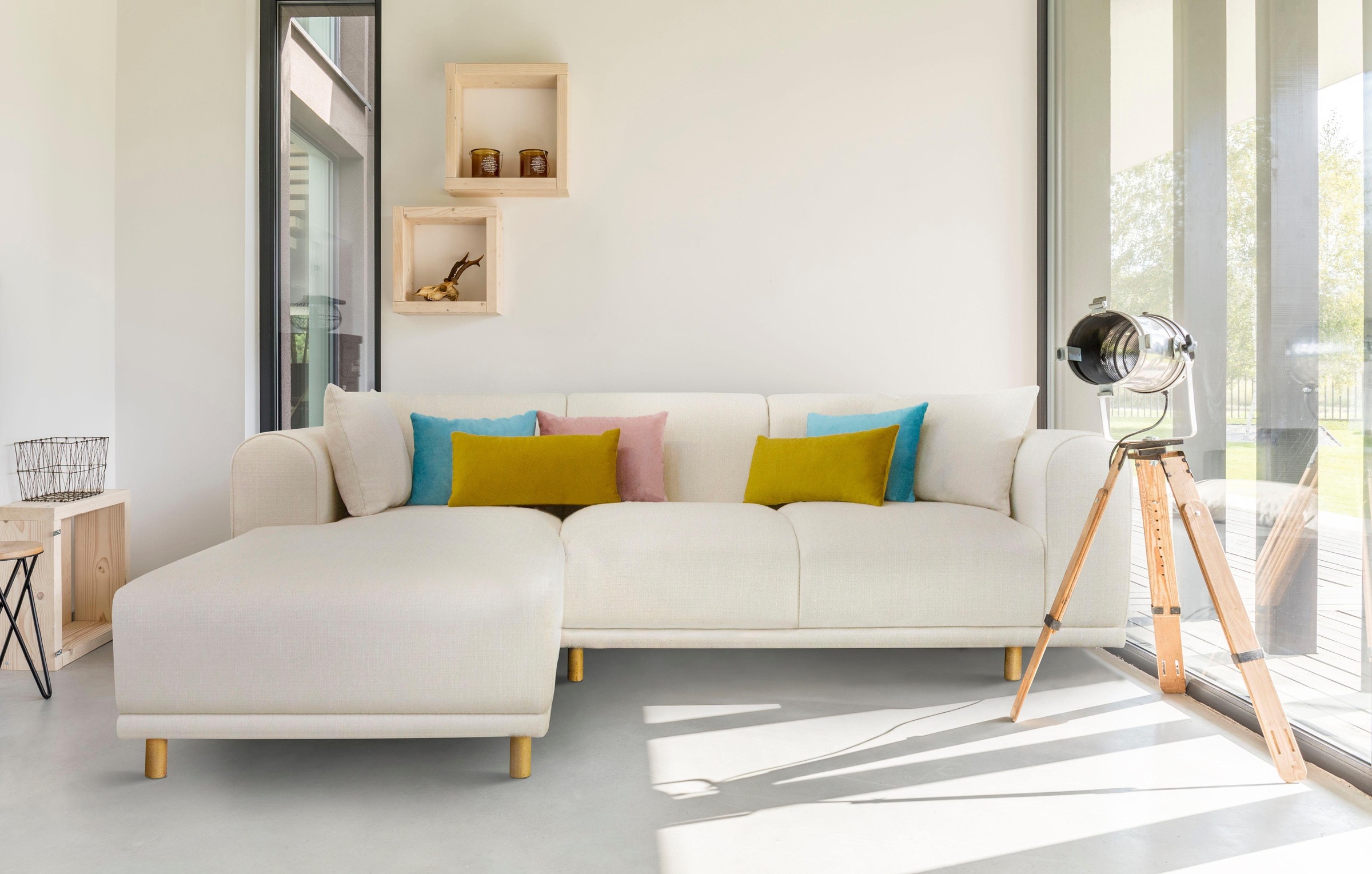 OTTO home "Maroon L-Form" in skandinavischem Design, mit losen Kissen günstig online kaufen