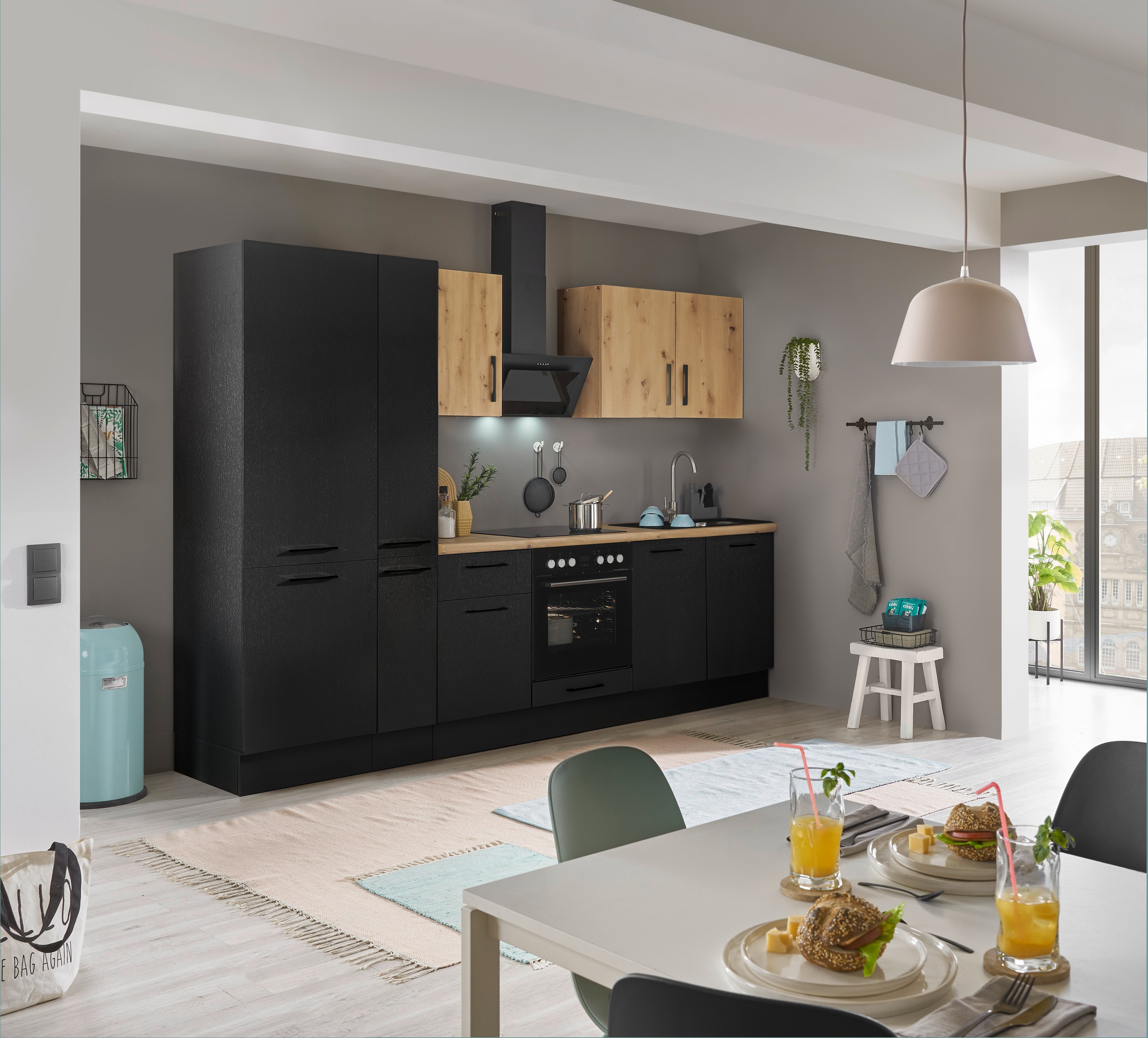 BASIC by Balculina Küchenzeile "Turin" Breite 300 cm, wahlweise mit E-Gerät günstig online kaufen