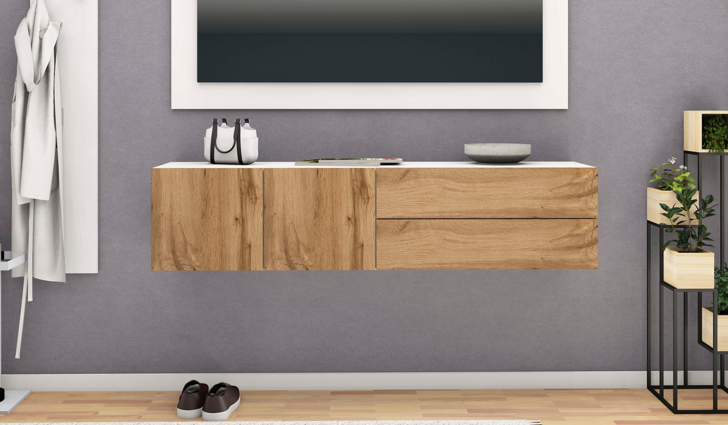 borchardt Möbel Lowboard »Vaasa«, Breite 152 cm, nur hängend bestellen |  BAUR | Sideboards