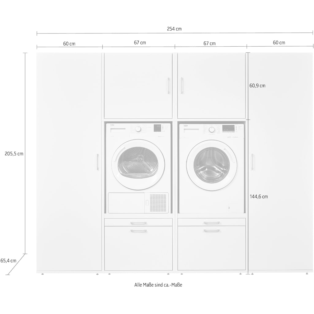 WASHTOWER Schrank-Set »20«, (6 St.)