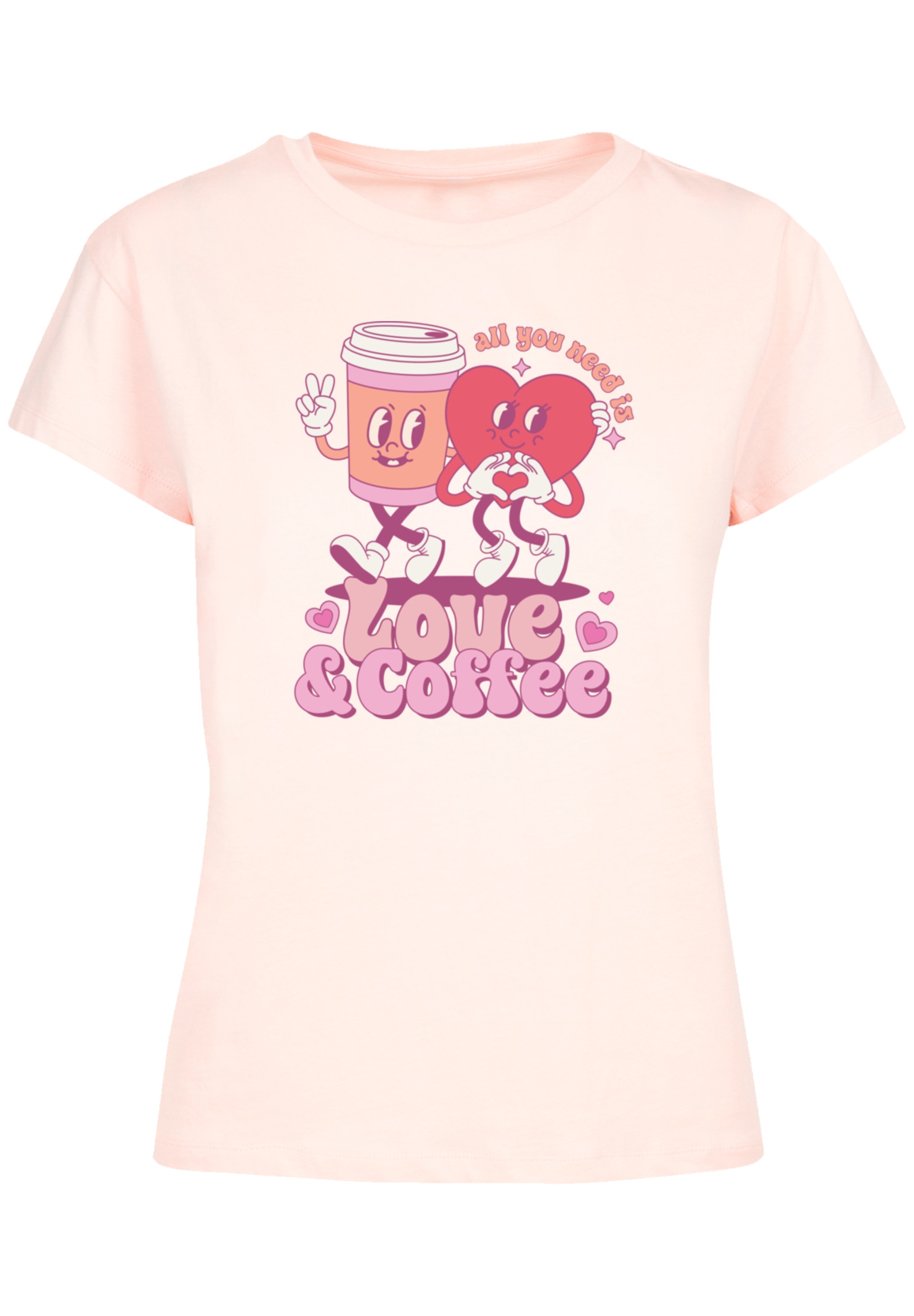 F4NT4STIC T-Shirt "Love and Coffe Valentinstag", Premium Qualität günstig online kaufen