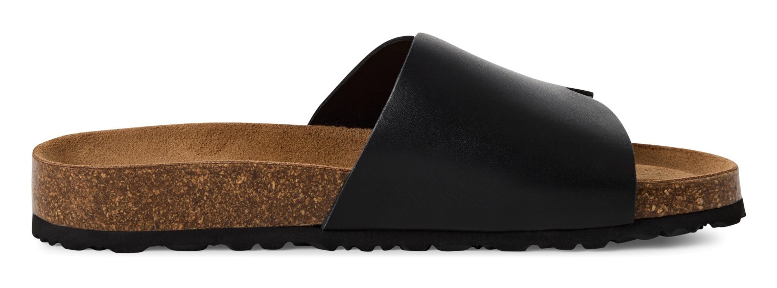 Tamaris Pantolette, Sommerschuh, Flats, Schlupfschuh mit breiter Bandage