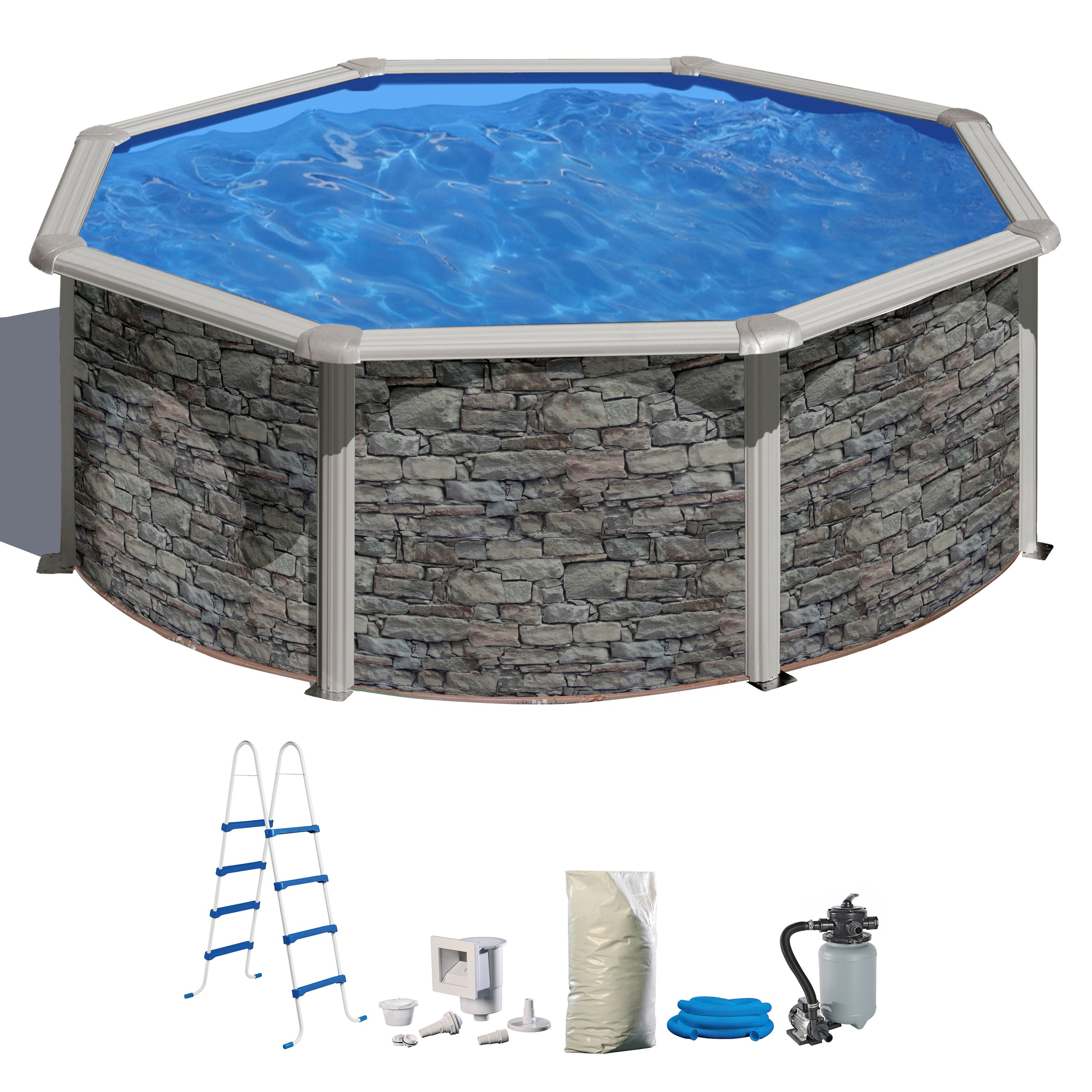 my POOL BWT Rundpool in moderner Steinoptik, Höhe 132 cm, verschiedene Größ günstig online kaufen