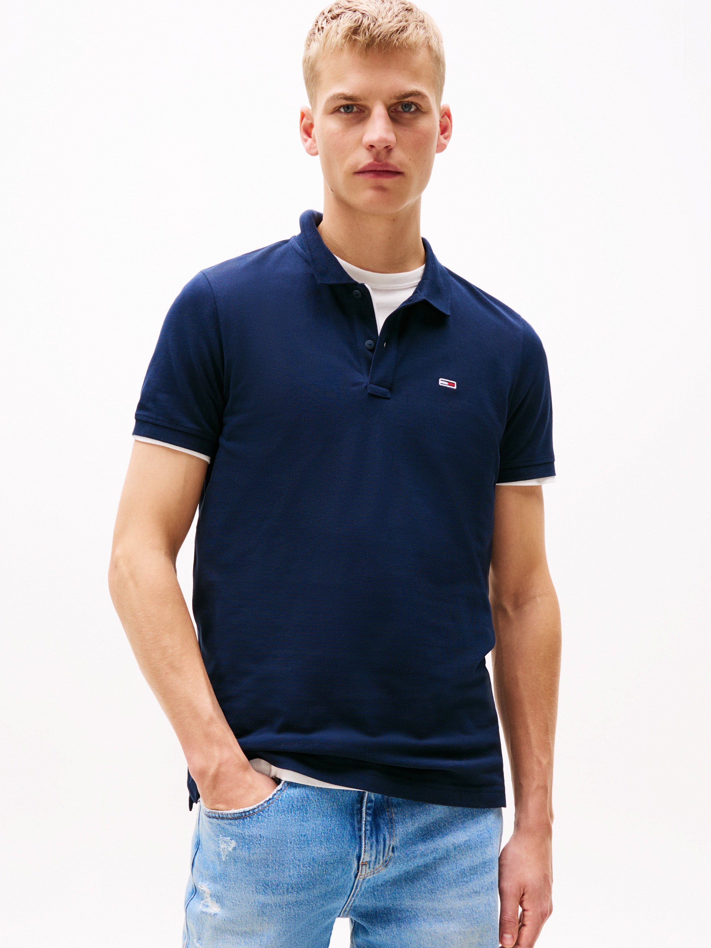 Tommy Jeans Poloshirt "TJM SLIM PLACKET POLO EXT" günstig online kaufen
