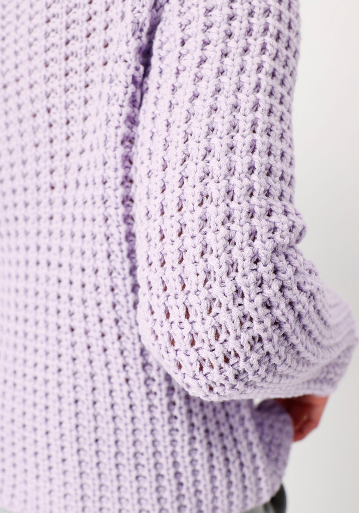 Monari Stehkragenpullover, aus Perlfangstrick