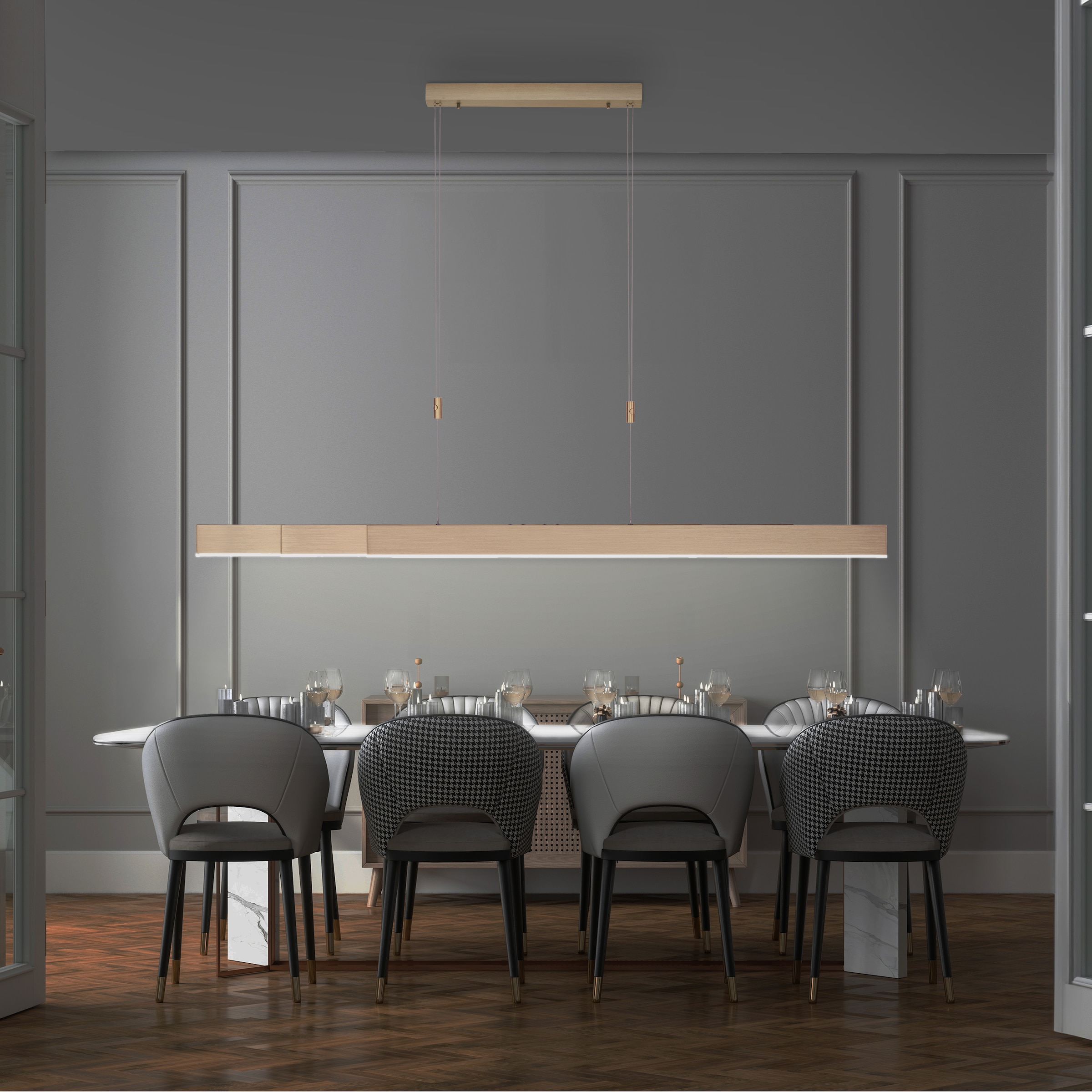 Neuhaus PURE LED Pendelleuchte »PURE Moto« LED-Board 1 Stk. warmweiß - kaltweiß e-SLIDE® Funktion, CCT, dimmbar, Fernbedienung