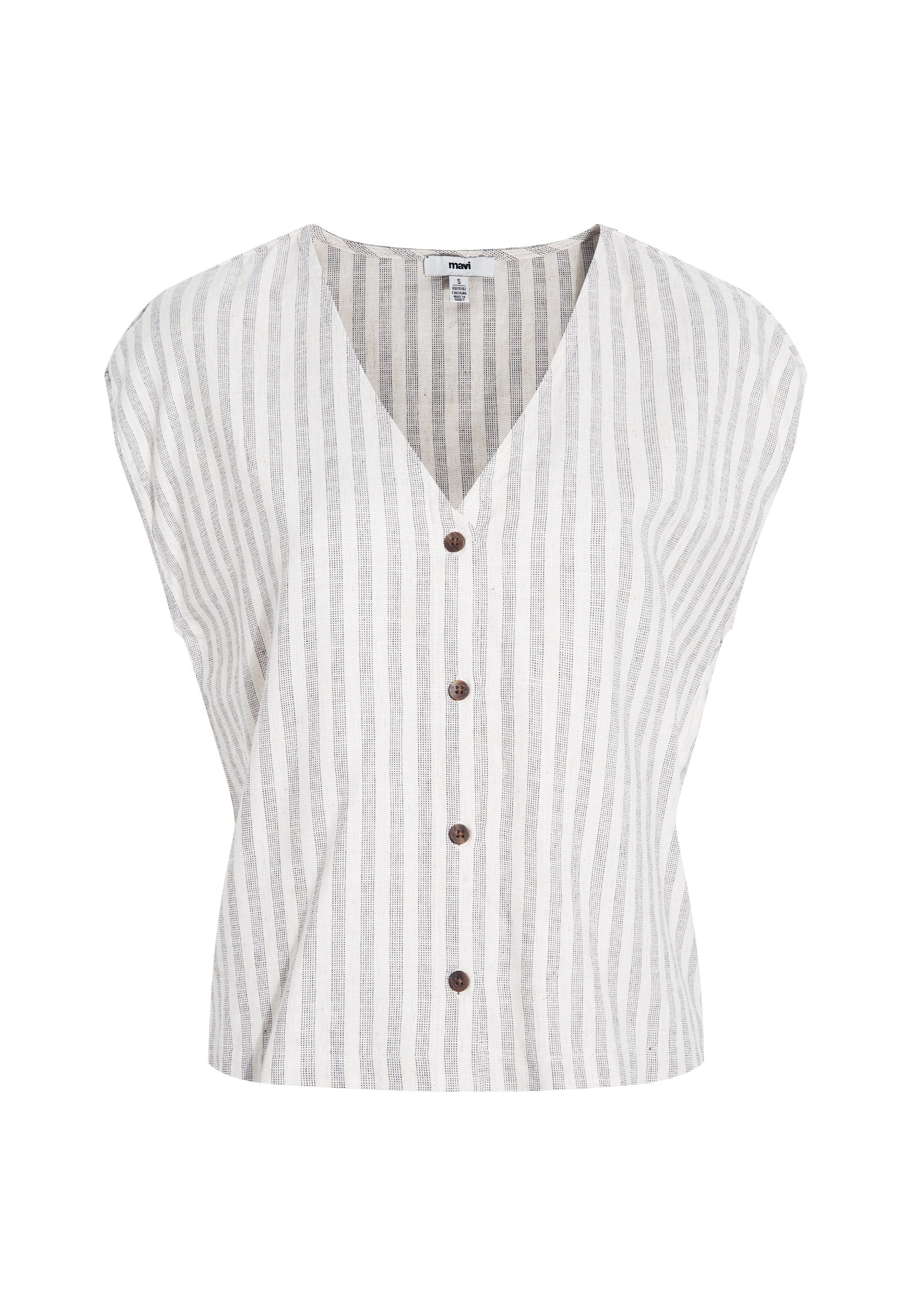 Mavi Langarmbluse »SHORT SLEEVE SHIRT«, Bluse ärmellos