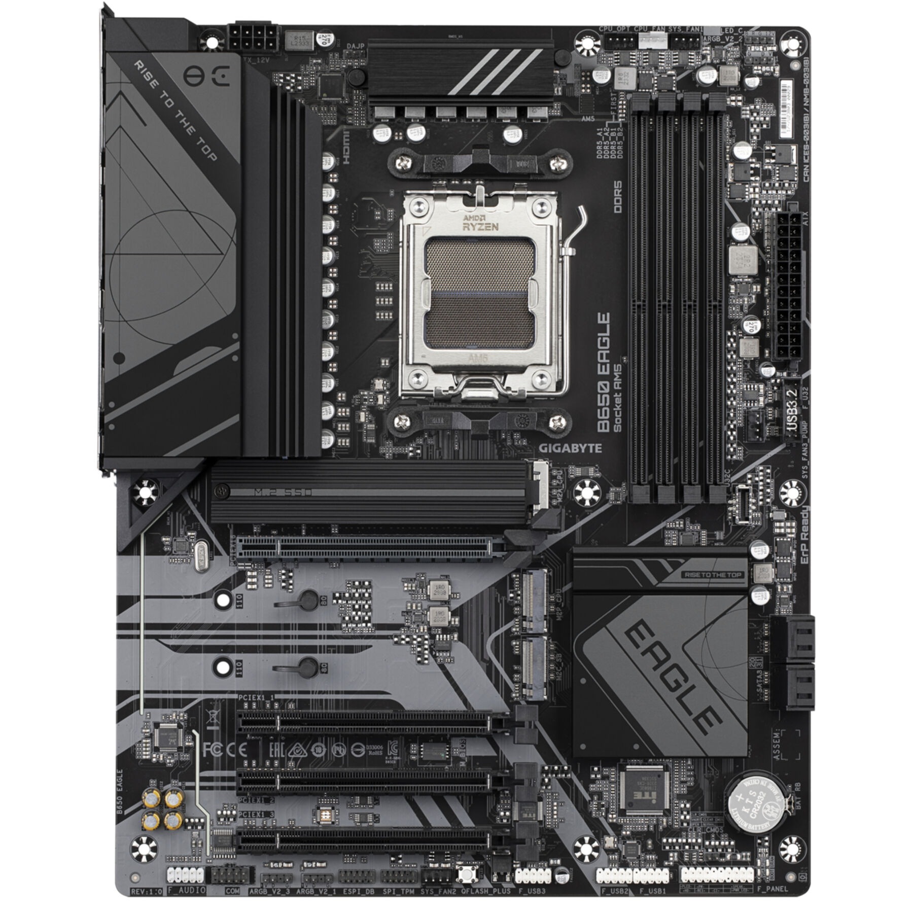 Gigabyte Mainboard »B650 EAGLE Mainboard - AMD Ryzen 9000er-Serie, 12+2+2 Phasen VRM, bis«