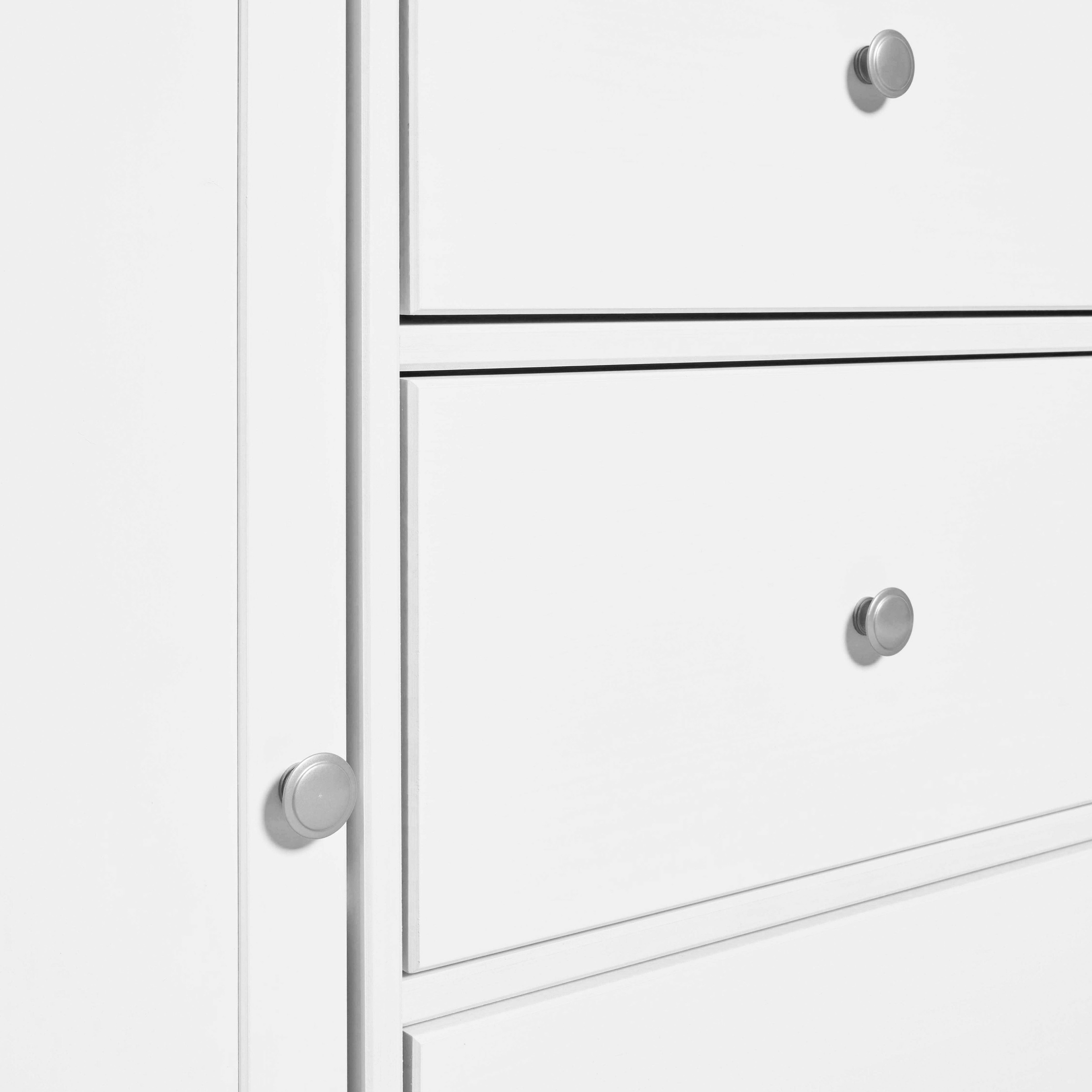 Inter Link Buffet »Pinora, Vitrine Kiefer Massivholz, Küchenschrank Weiss lackiert« 1 Stk. tlg. Geschirrschrank im Skandi Look, viel Stauraum, 160 x 39,50 x 197 cm