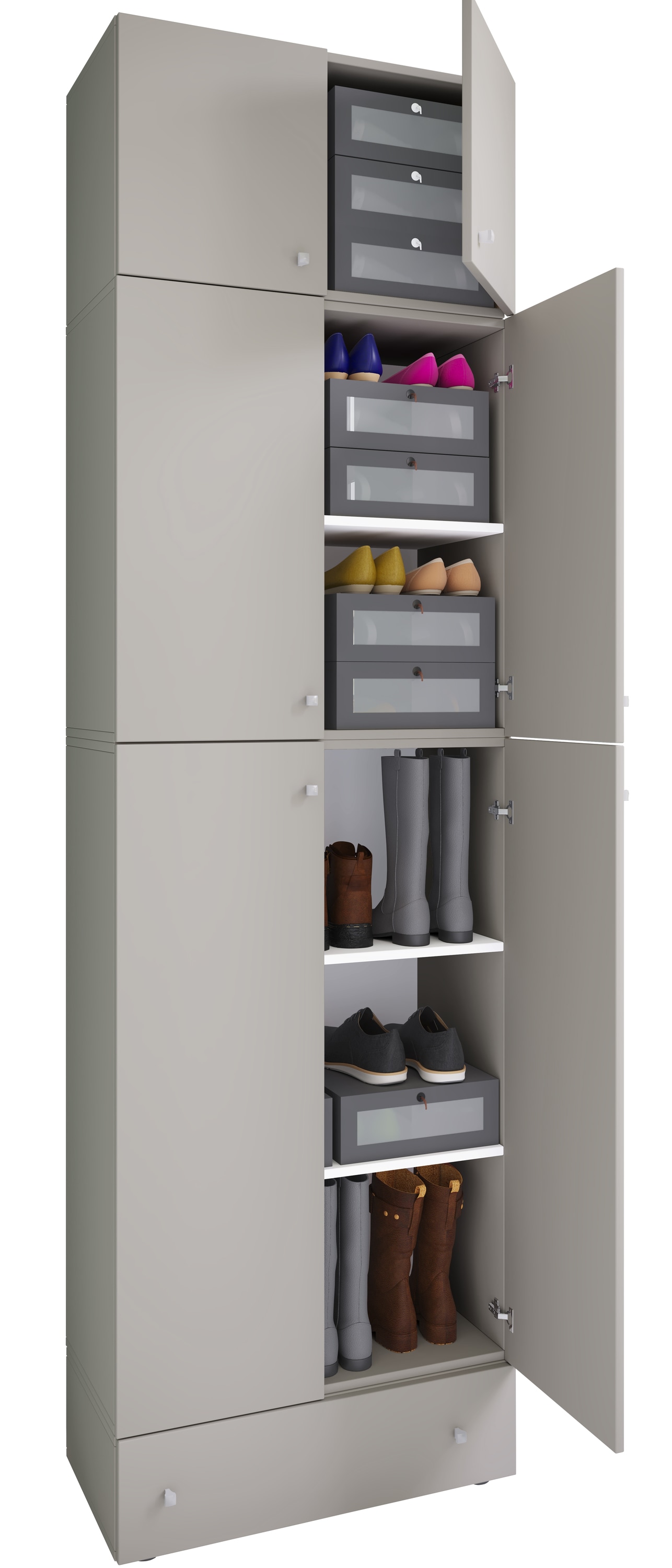VCM Schuhschrank "XXL Schuhschrank Kleiderschrank Schrank Lona 5f AS" 1 Stk. tlg.