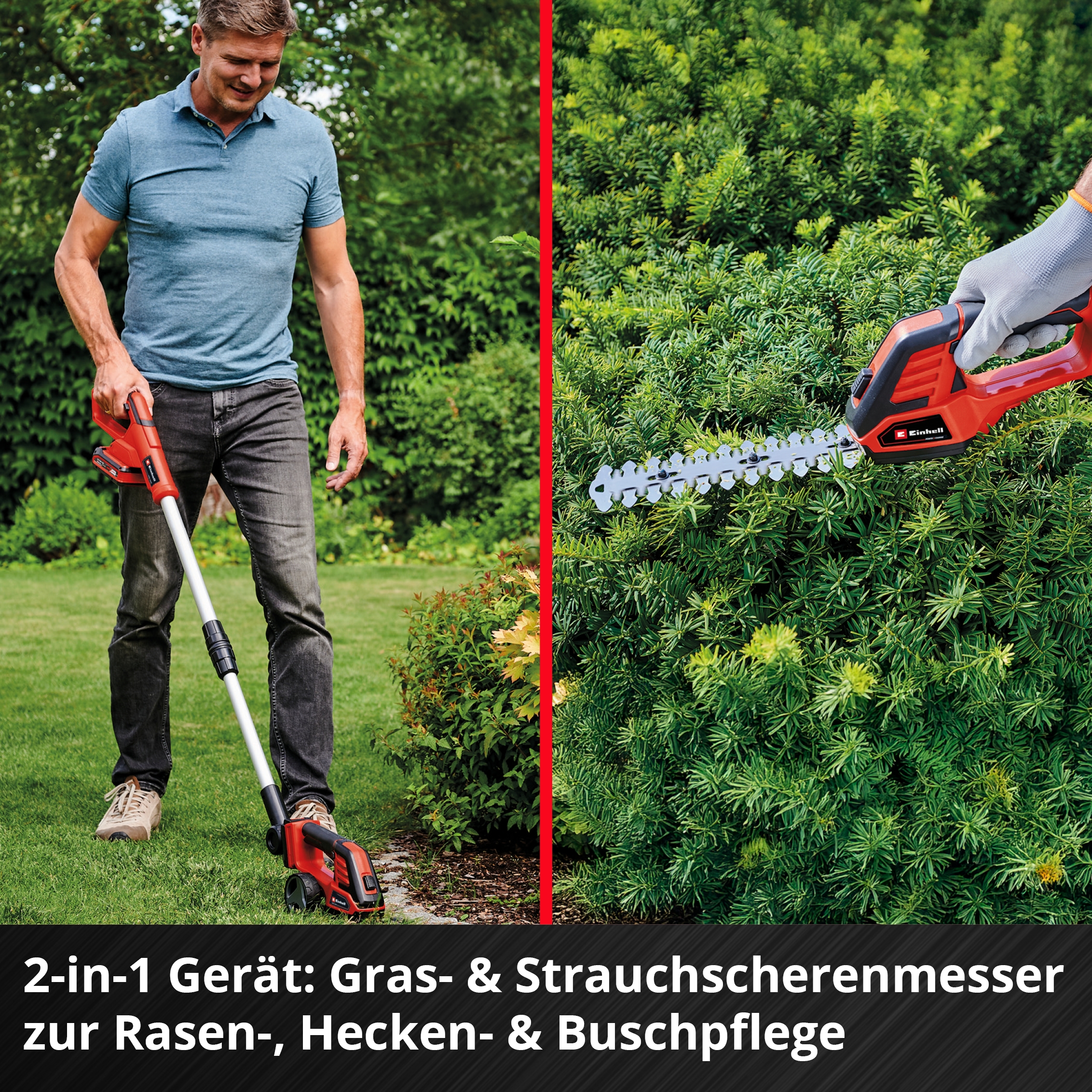 Einhell Akku-Gras- und Strauchscherenset »»GE-CG 18/100 Li T Kit««, Inkl. 2,5 Ah Akku und Ladegerät