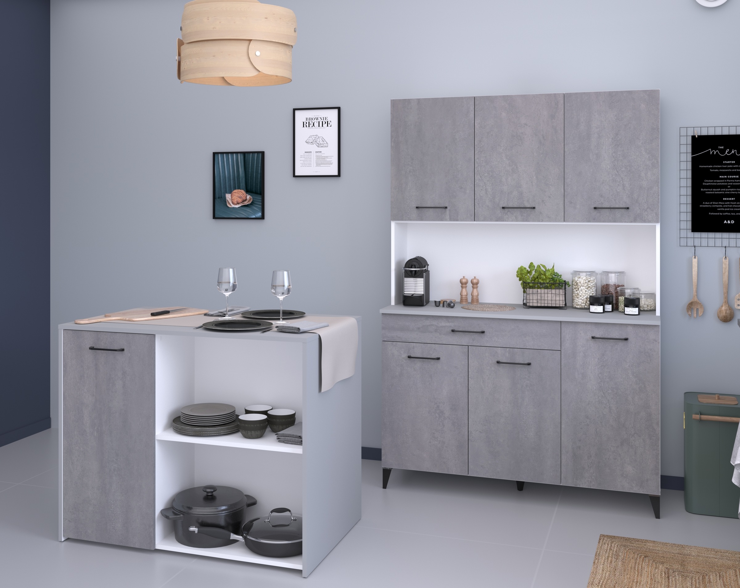 Parisot Mehrzweckschrank-Set "Parisot Malice 4" 2 Stk. tlg. günstig online kaufen