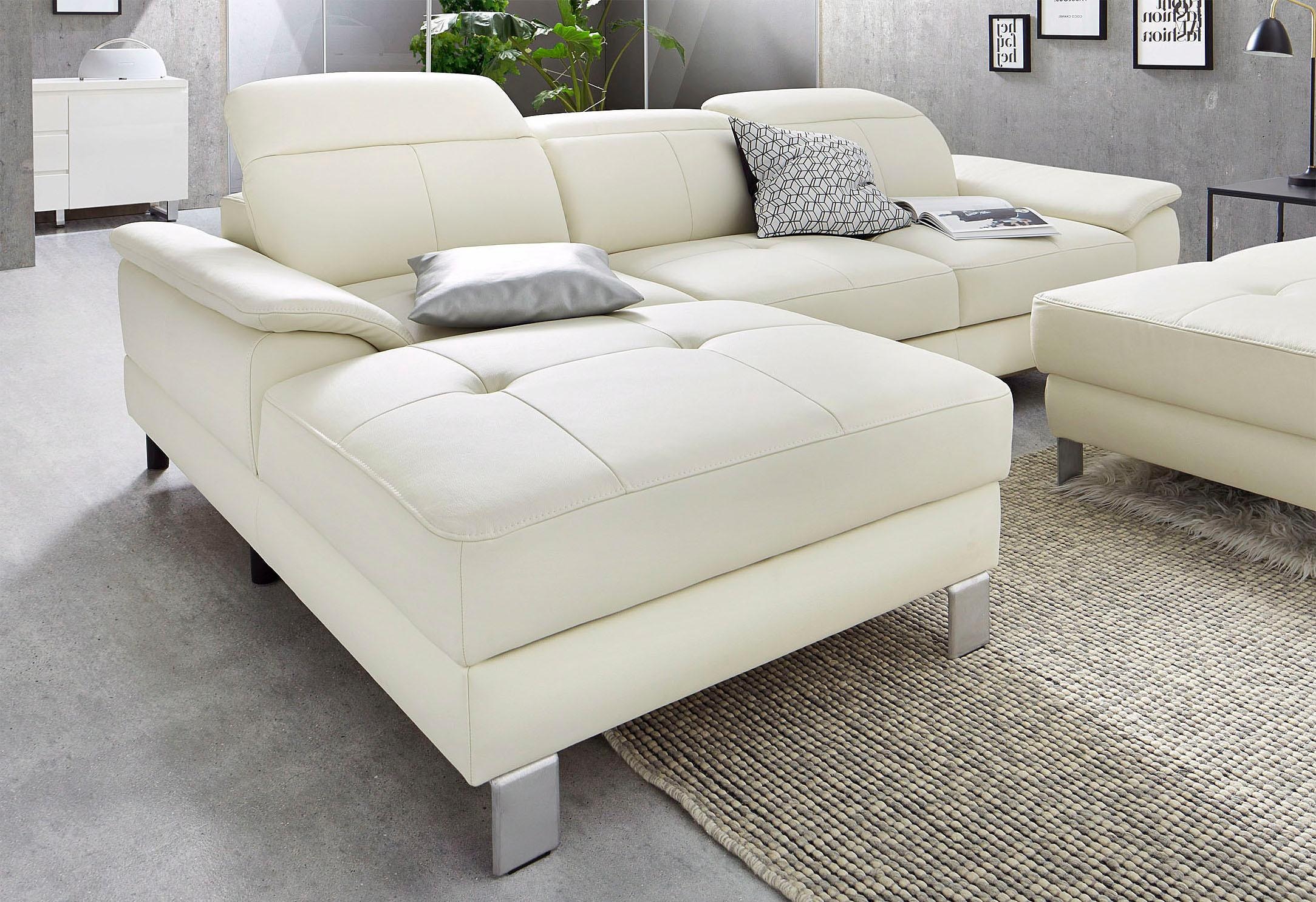 exxpo - sofa fashion Ecksofa »Mantua 2, inkl. Kopf- bzw. Rückenverstellung, bequem, L-Form«, wahlweise mit Bettfunktion und Bettkasten, tolle Verarbeitungsdetails